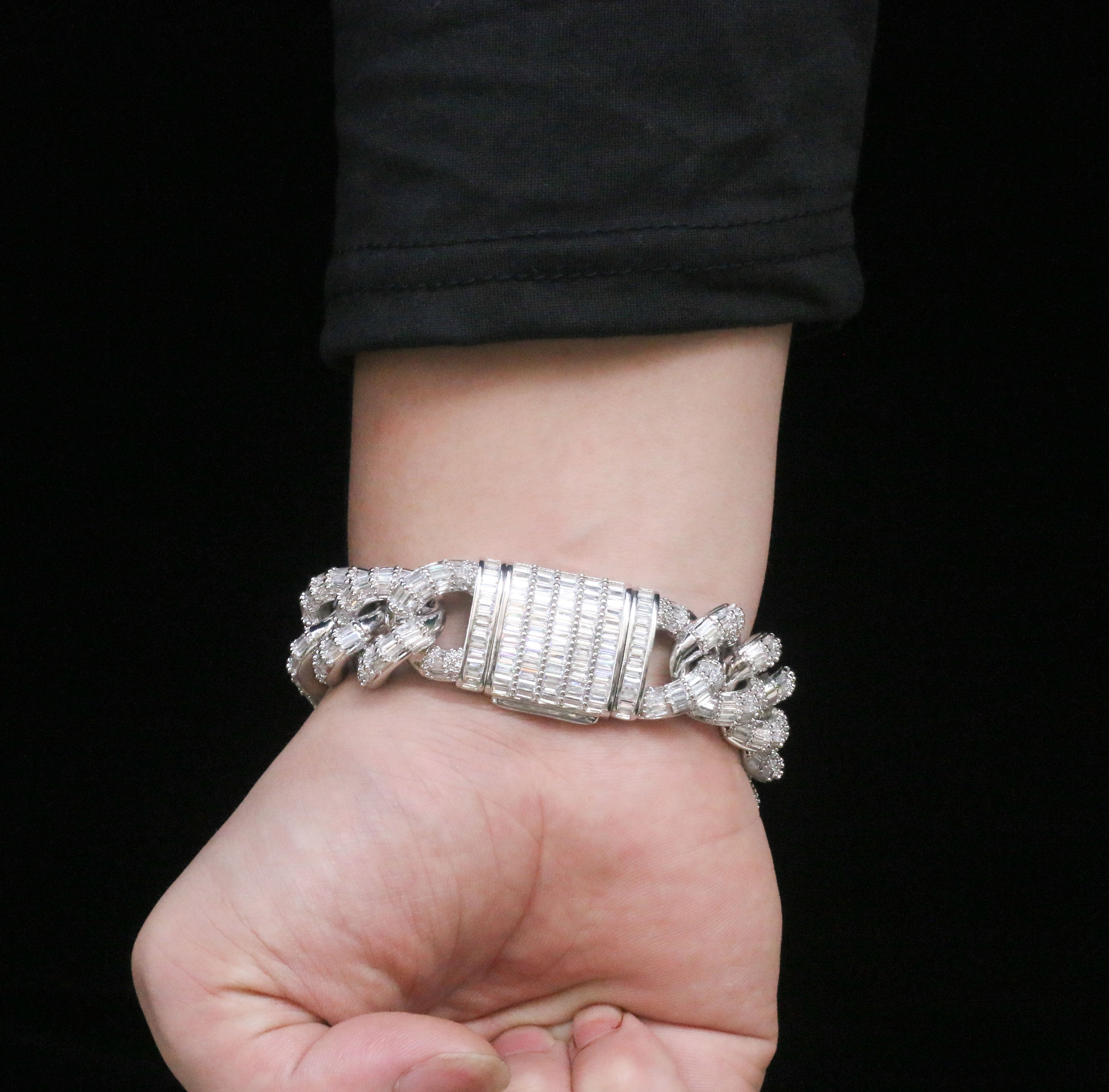 19mm Baguette Cuban Bracelet