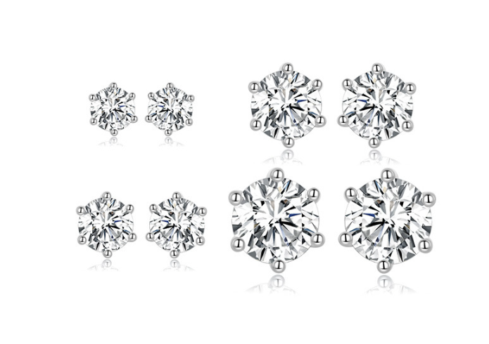 Round Earrings 5 6 7 8mm
