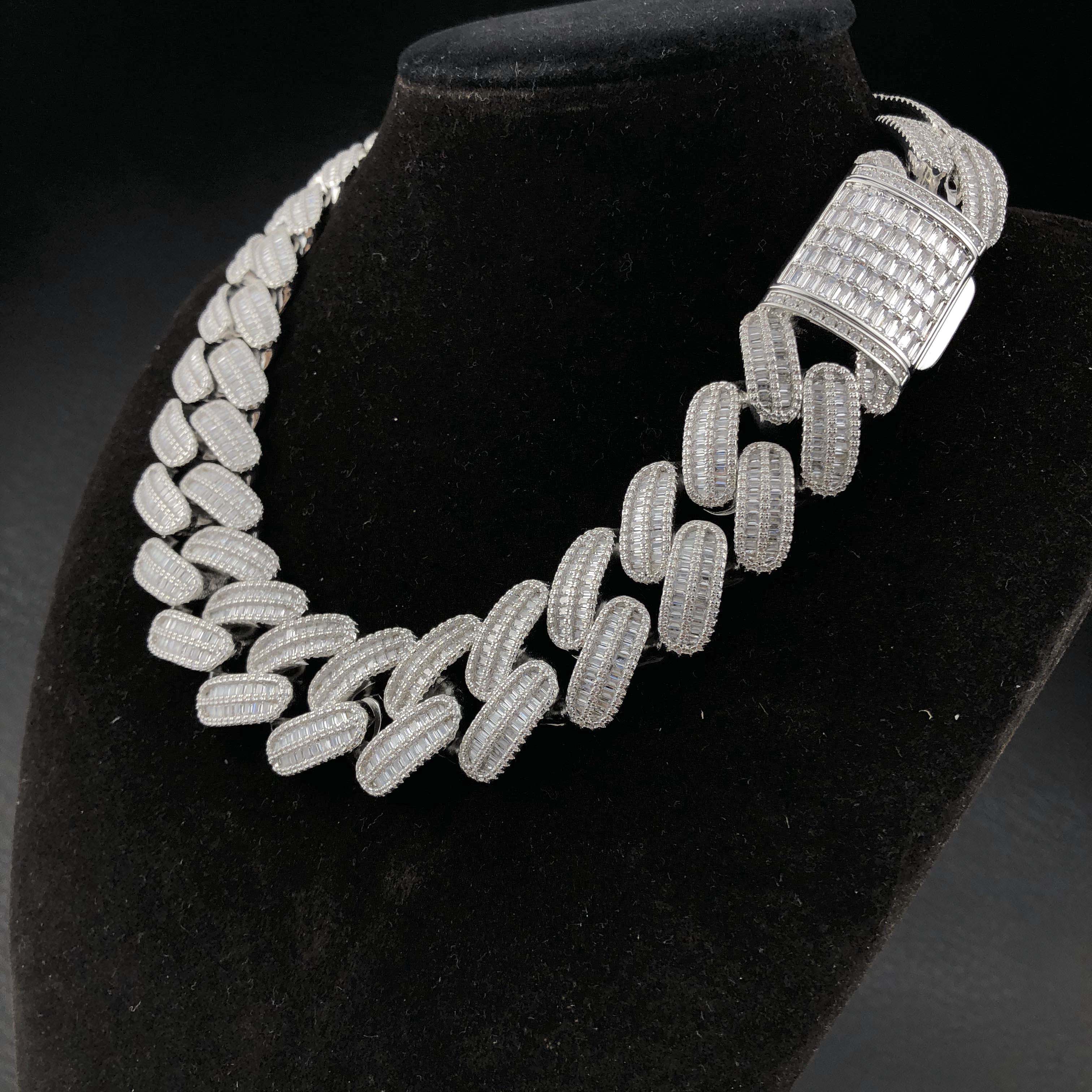 26mm Diamond Baguette Cuban Chain