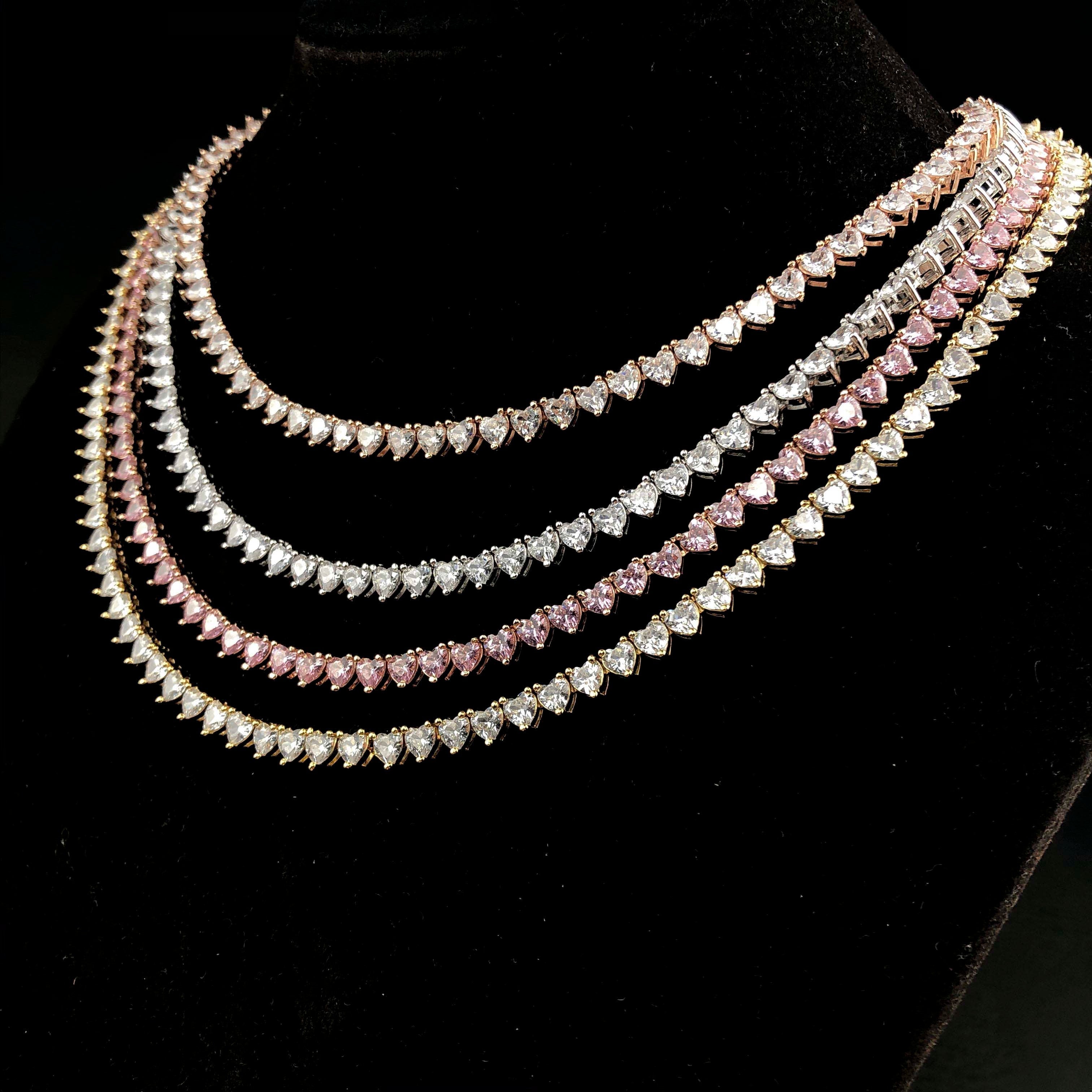 Heart tennis chain