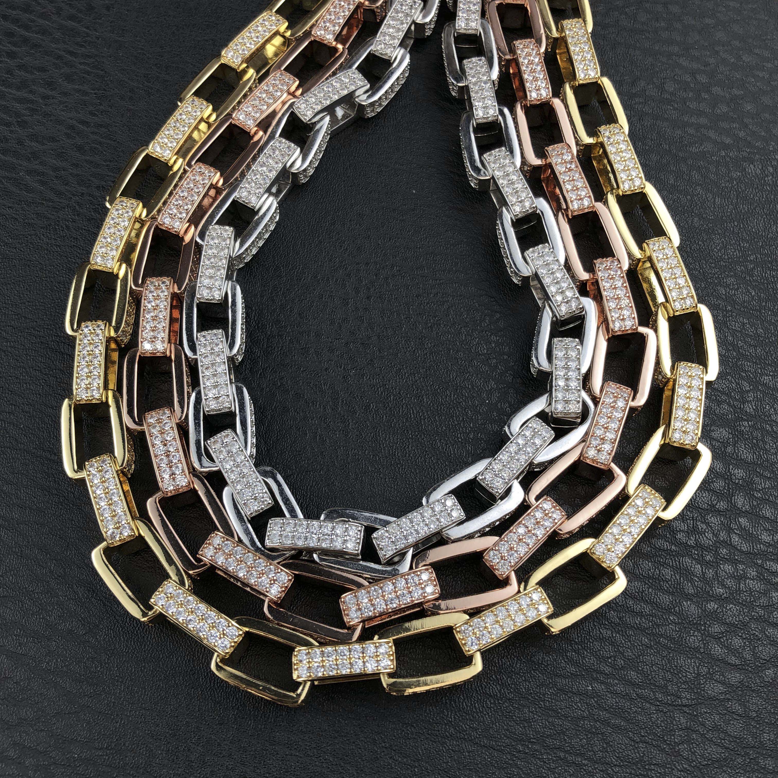 10mm iced hermes link chain