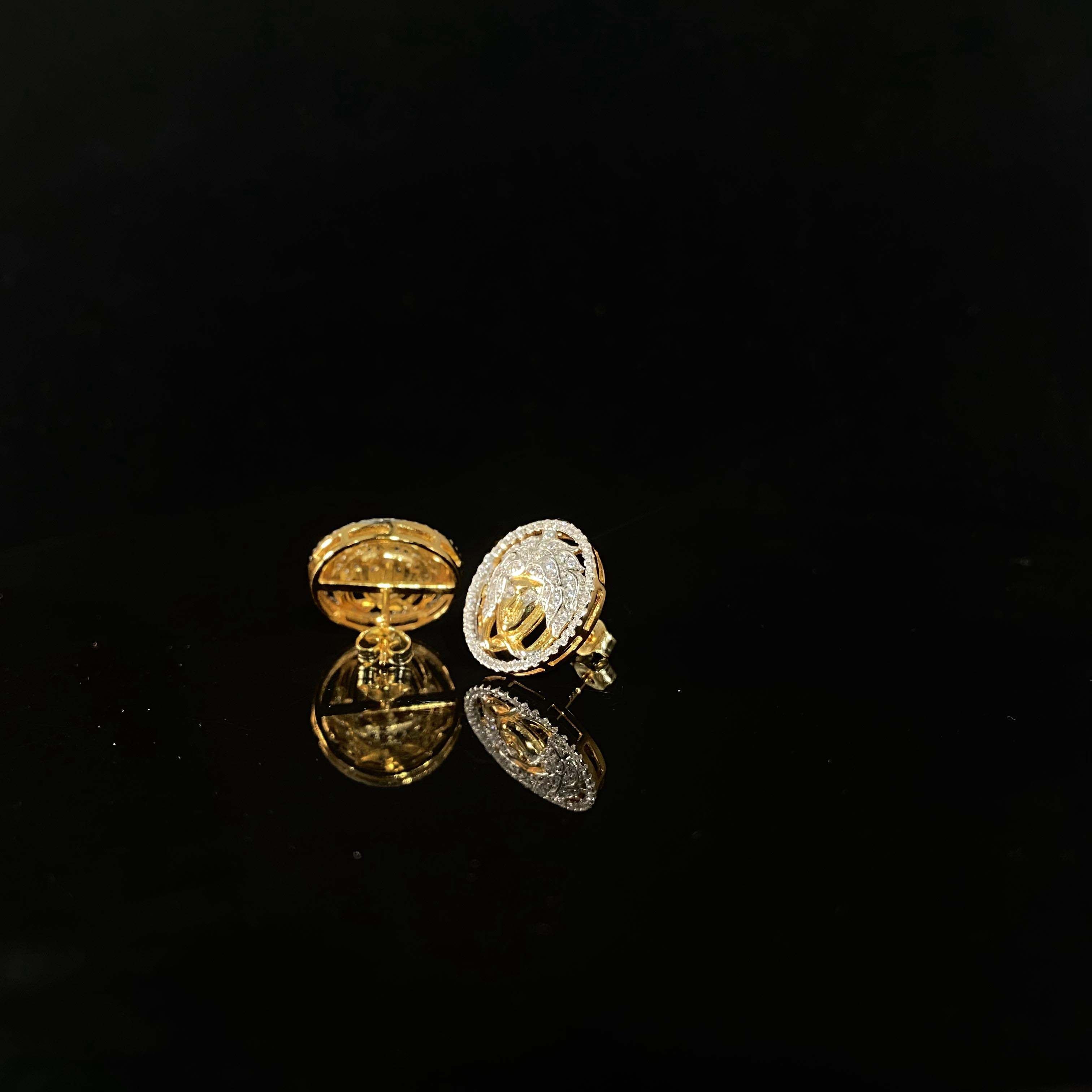 925 Silver Round Head Earrings - pair