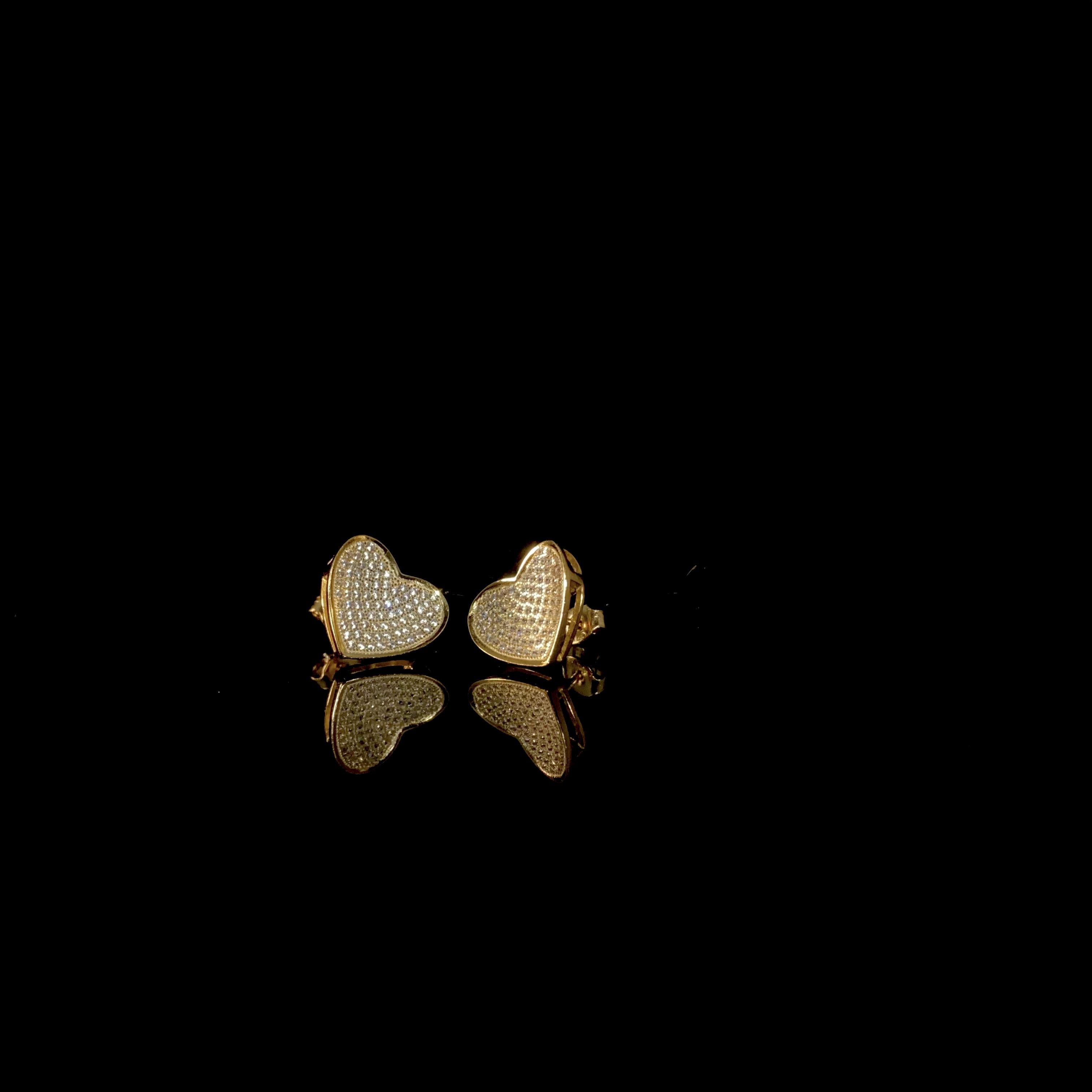 925 Silver Heart Thread Earrings - pair