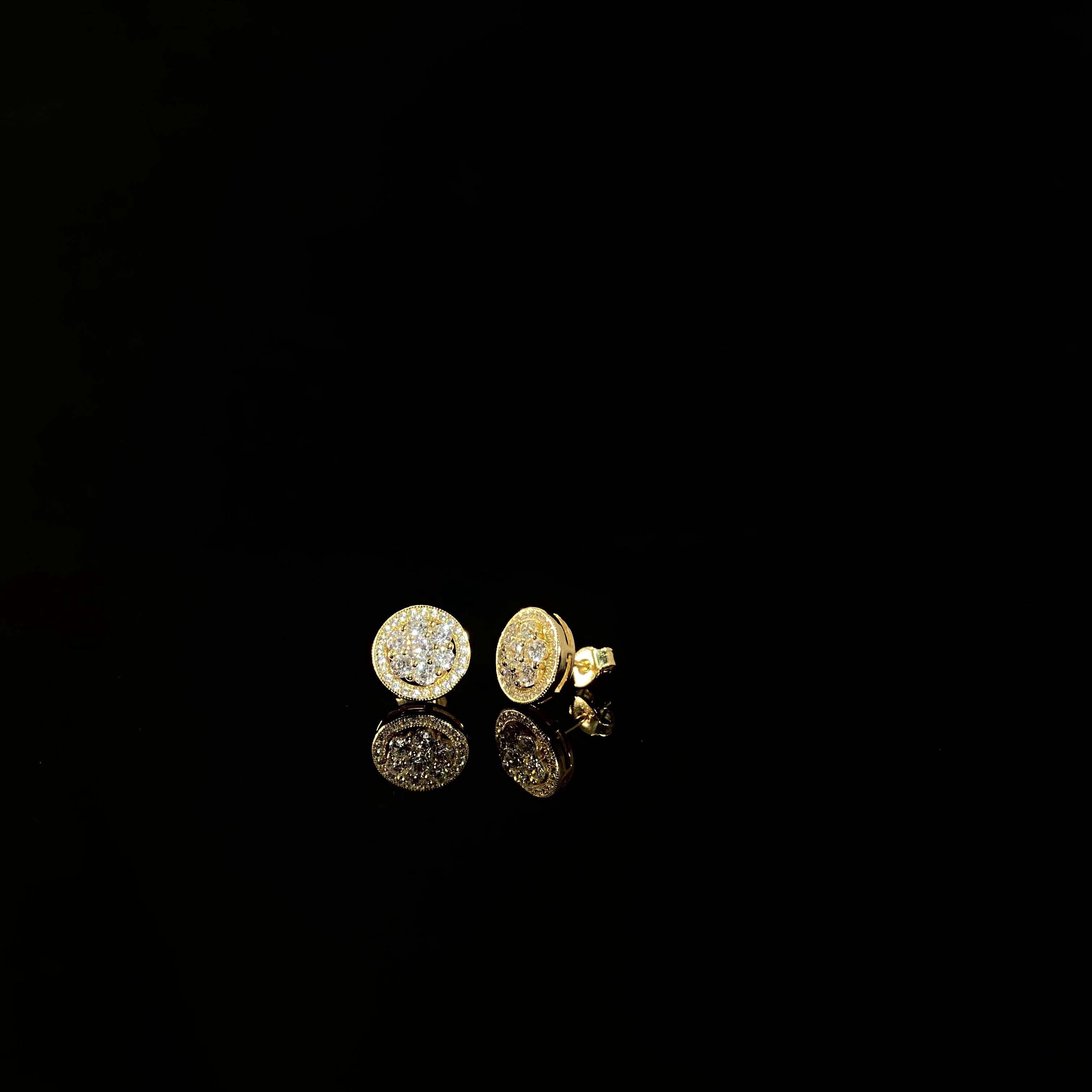 925 silver metal band drill Earrings - pair