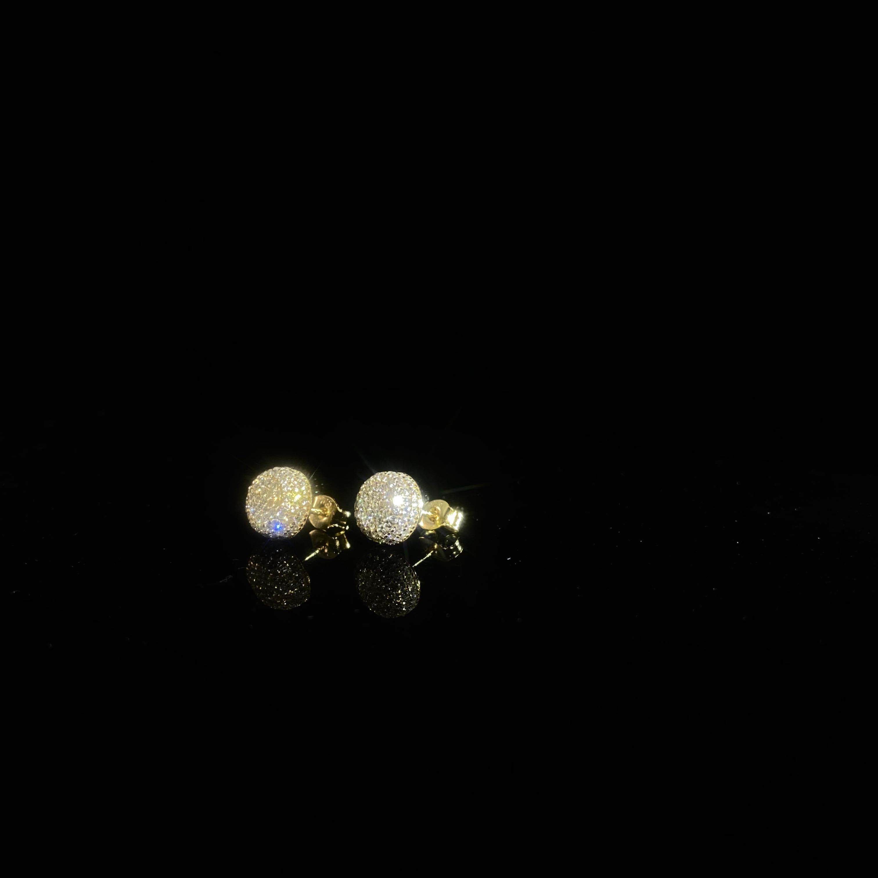 925 silver full diamond Zircon Earrings - a pair