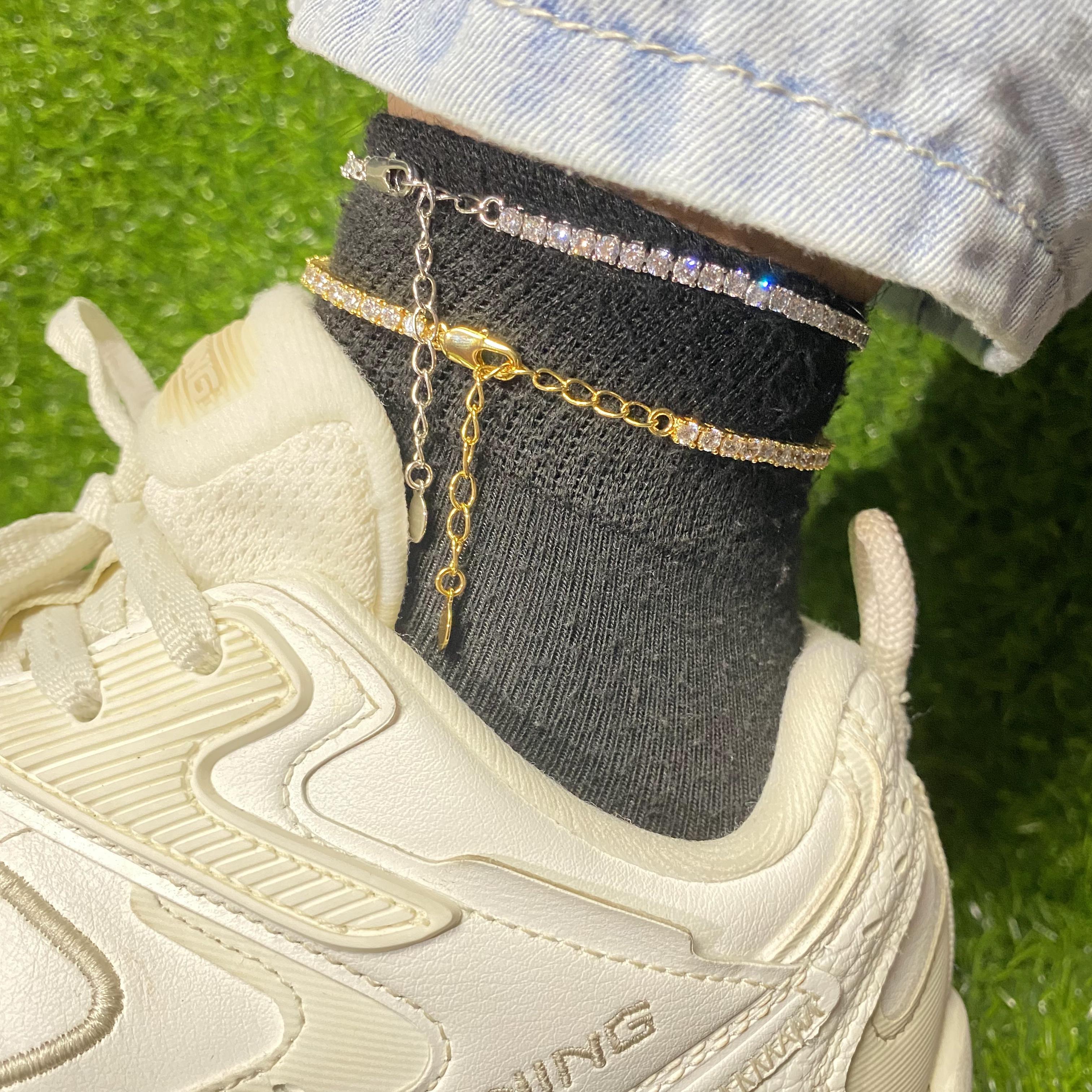Tennis Anklet Bracelet – Dazzling Sparkle for Your Ankle