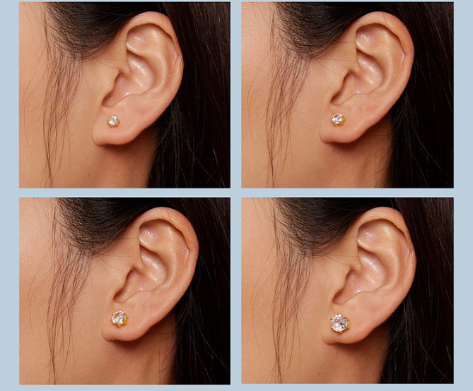 Round Earrings 5 6 7 8mm
