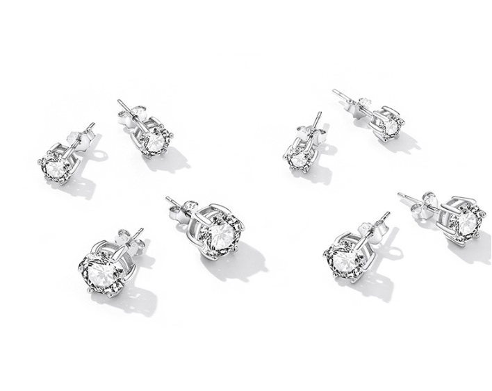 Round Earrings 5 6 7 8mm