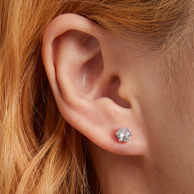Round Earrings 5 6 7 8mm