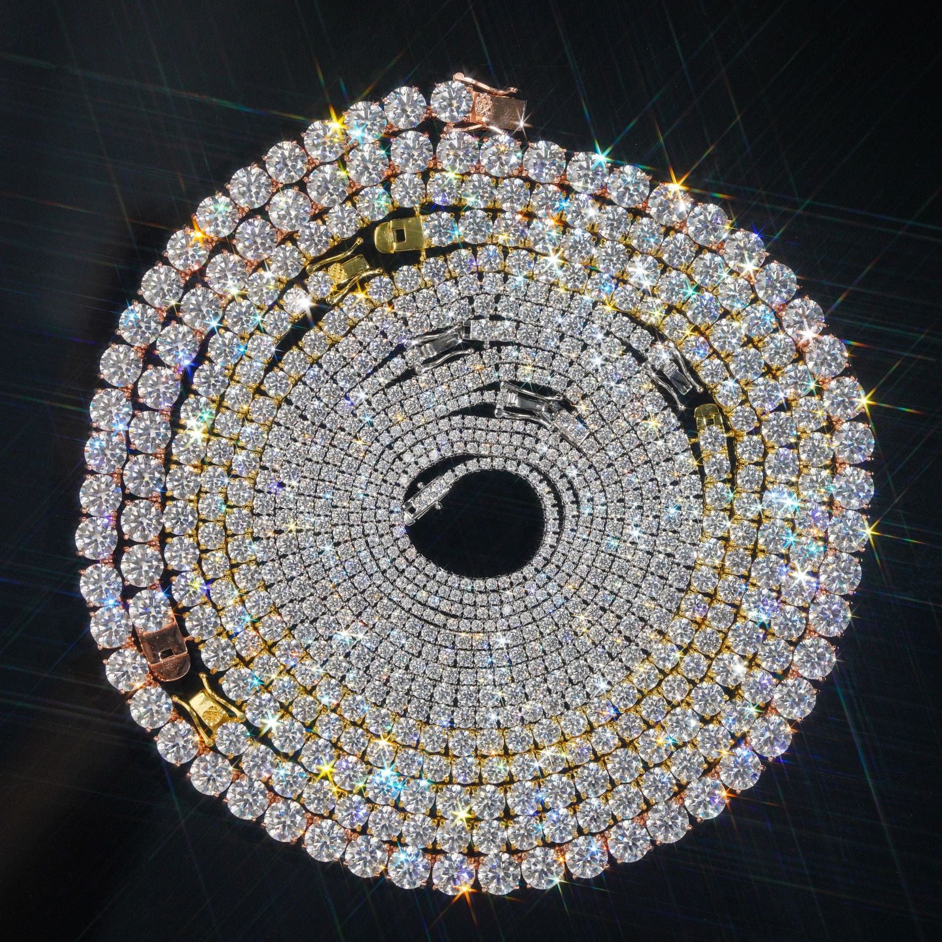 925 Silver Moissanite Tennis Bracelet & Chain