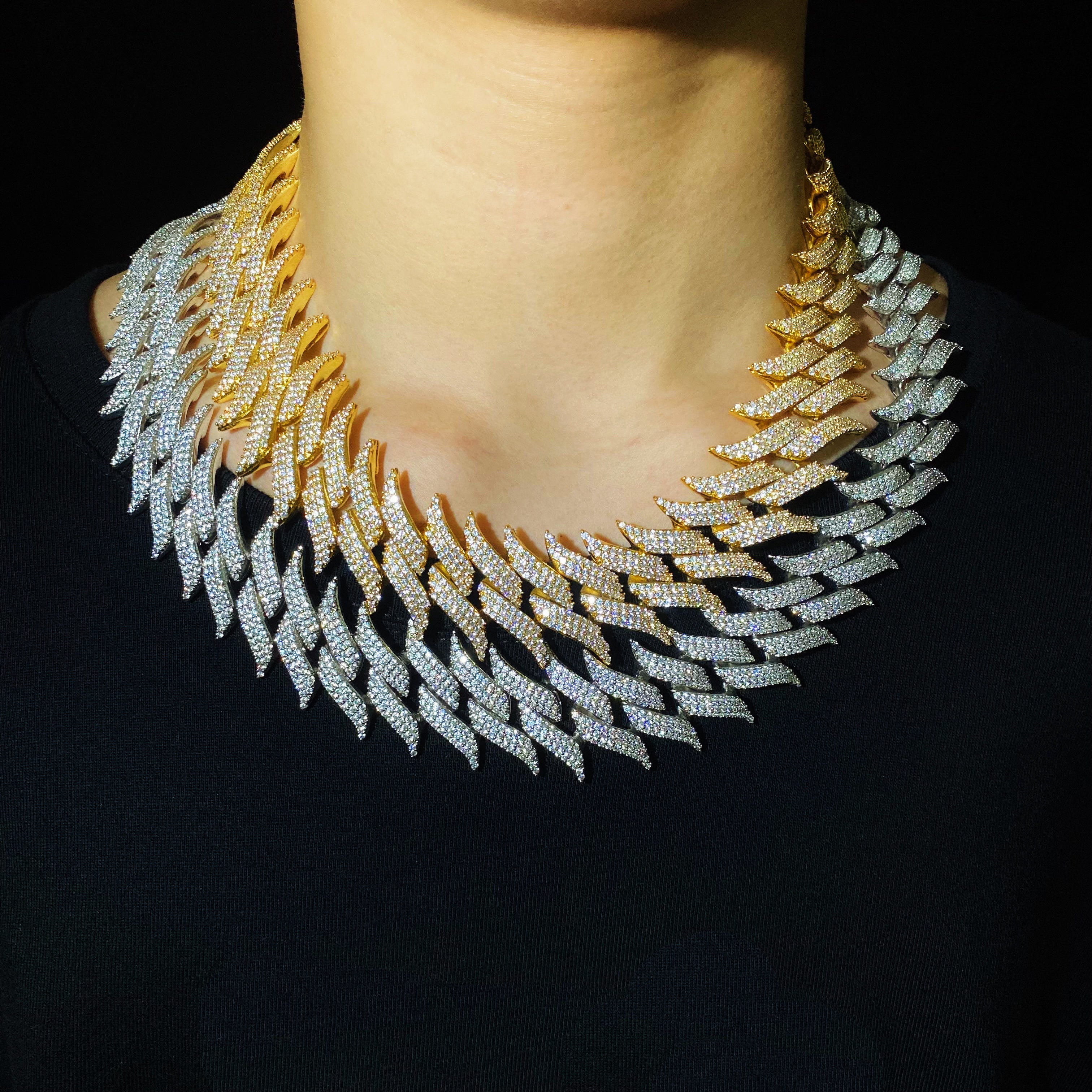 30mm Spiked Cuban Chain