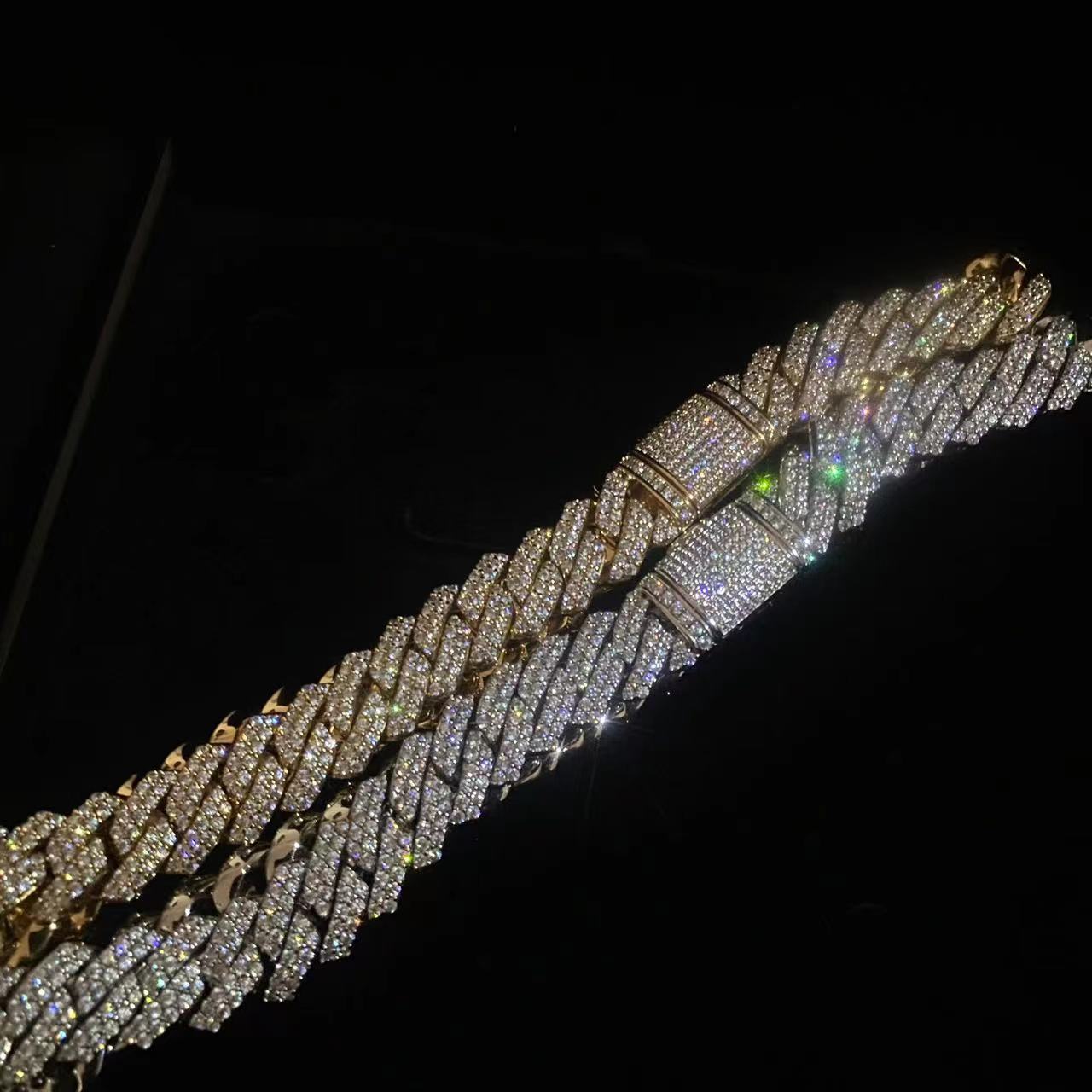 14mm Iced Prong Cuban Chain