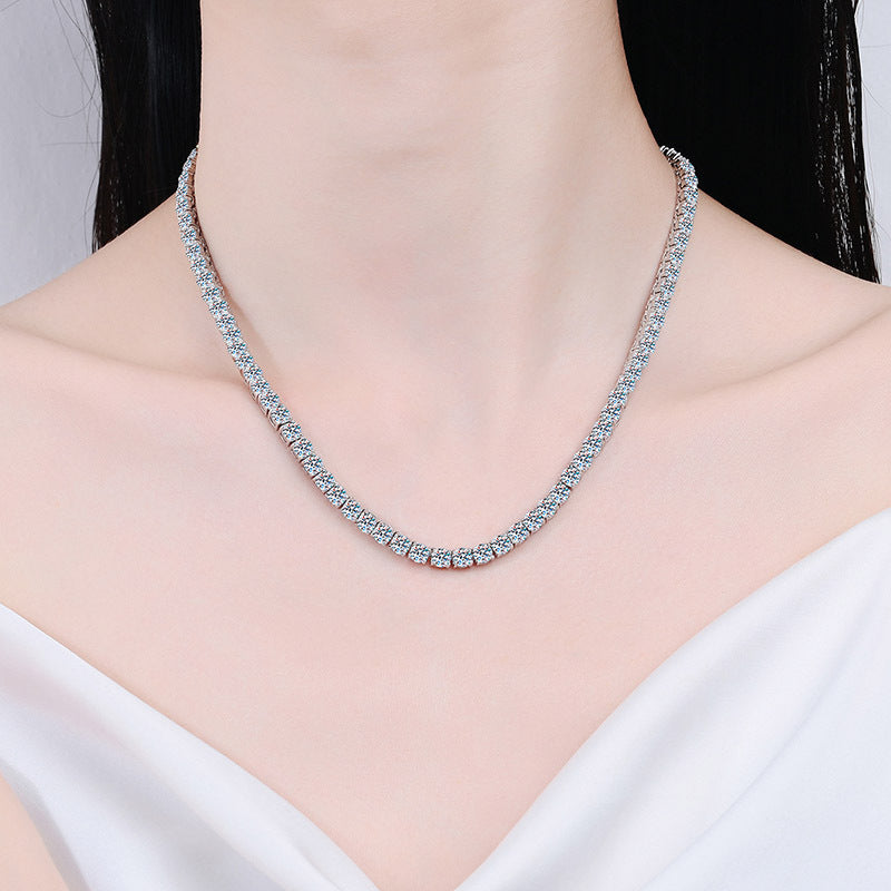 Moissanite Tennis Chain Bracelet in 925 Silver