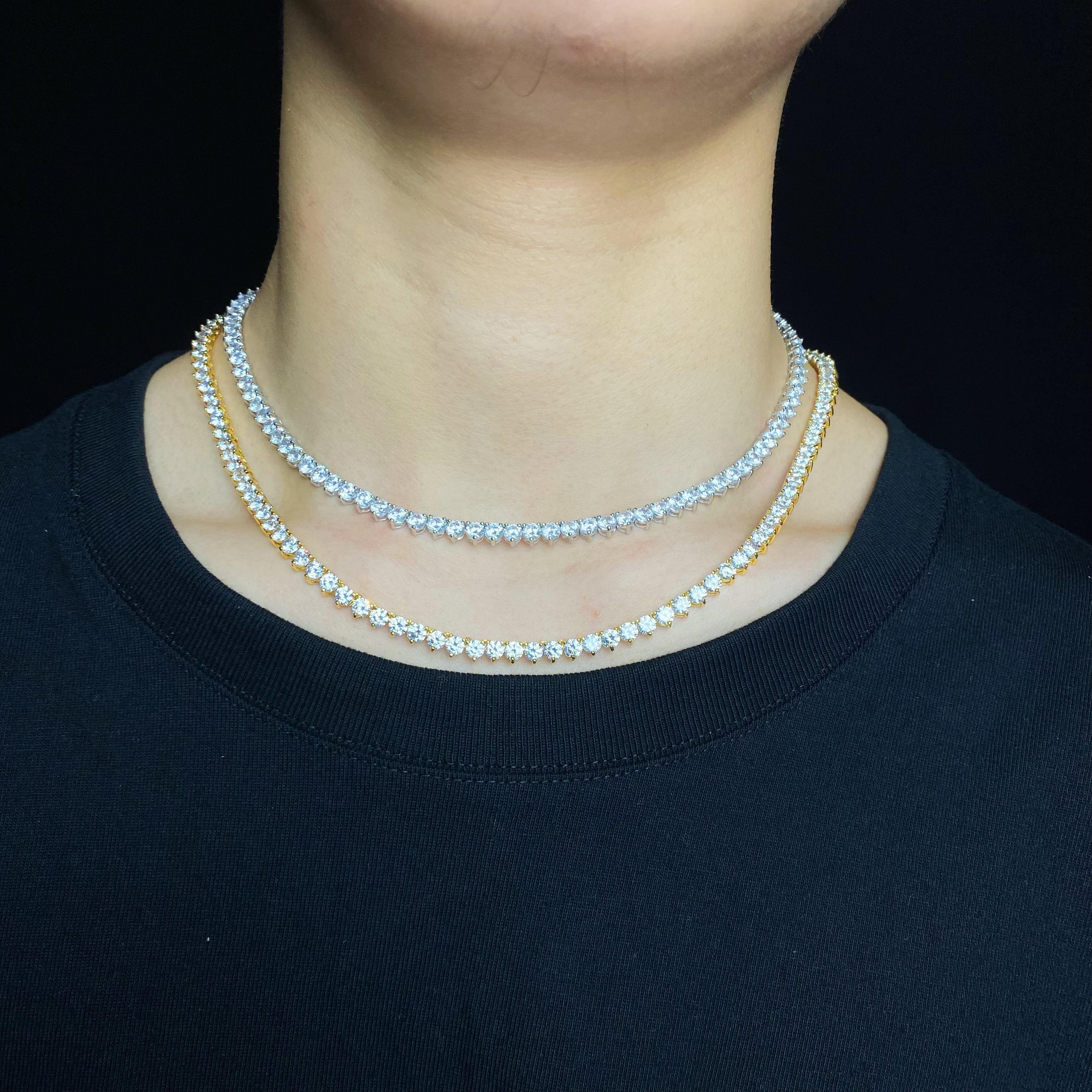 3 Claw Cut Diamond Tennis chain