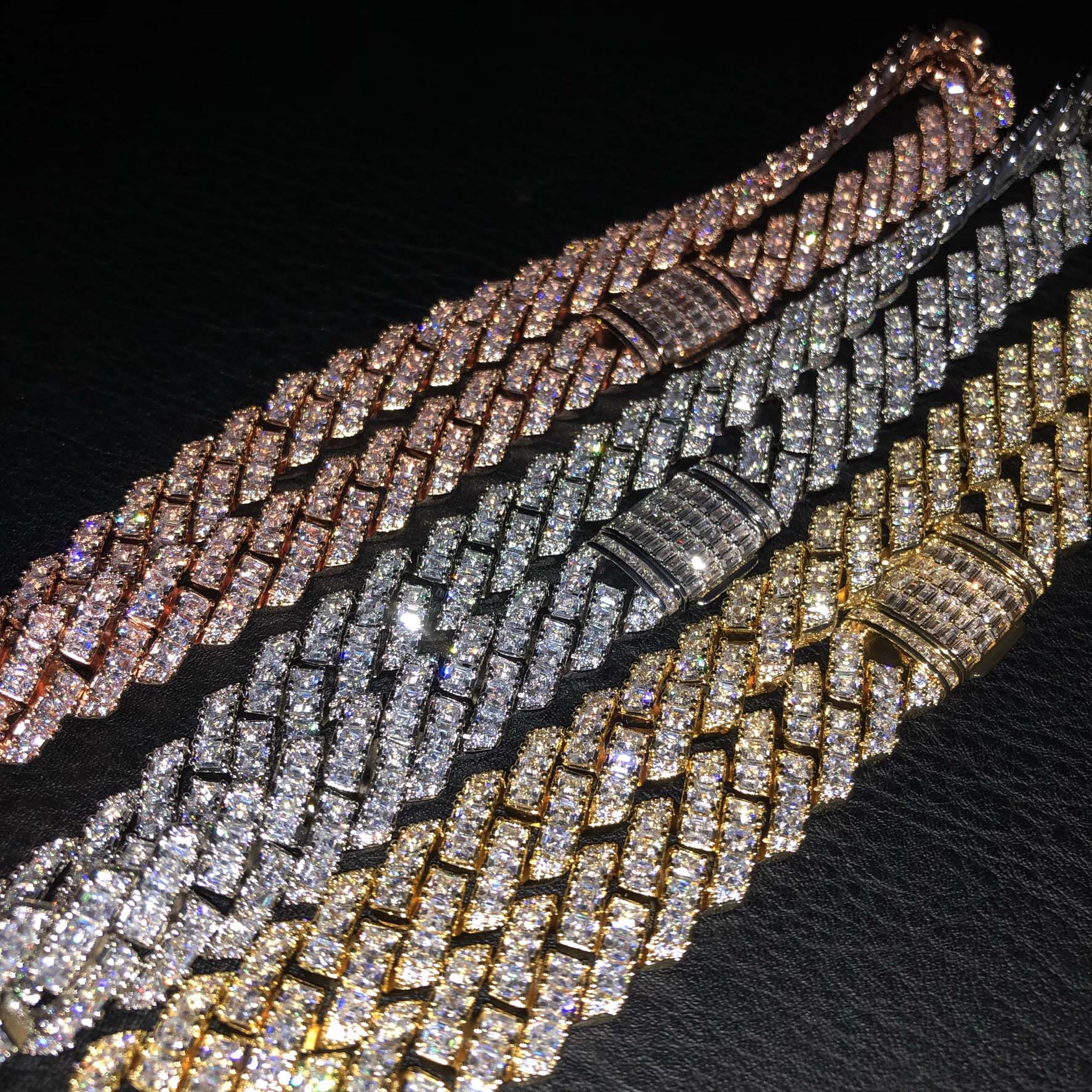 12mm Baguette Prong Cuban chain