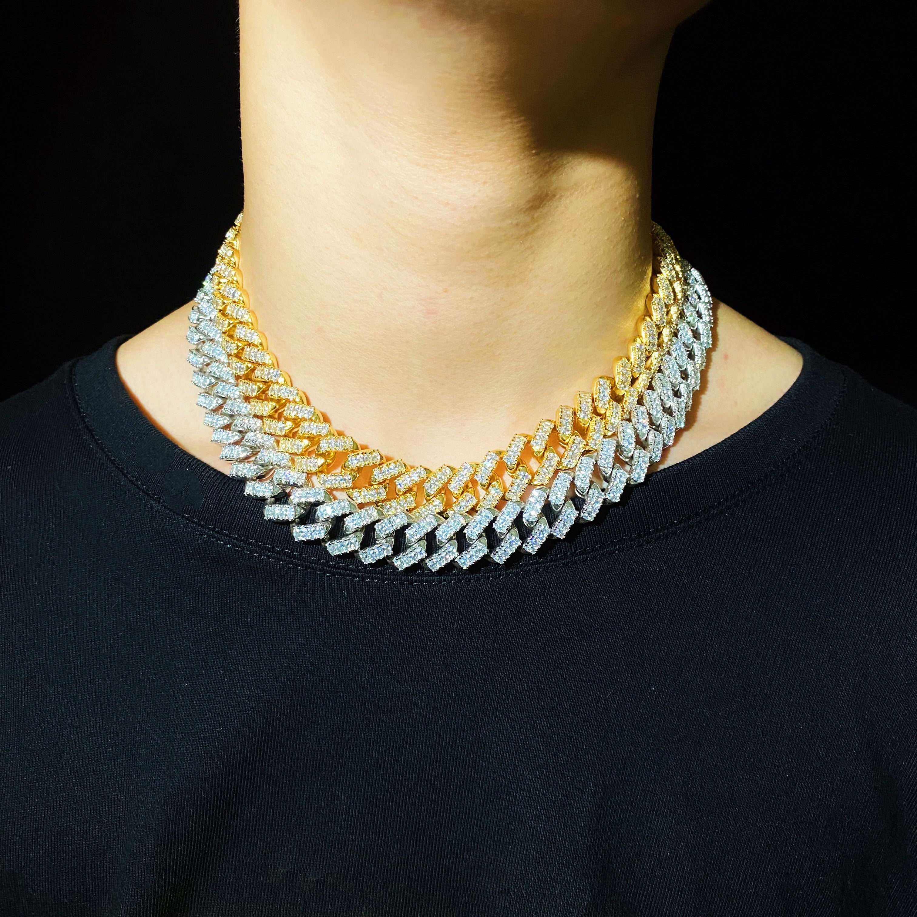 12mm Baguette Prong Cuban chain