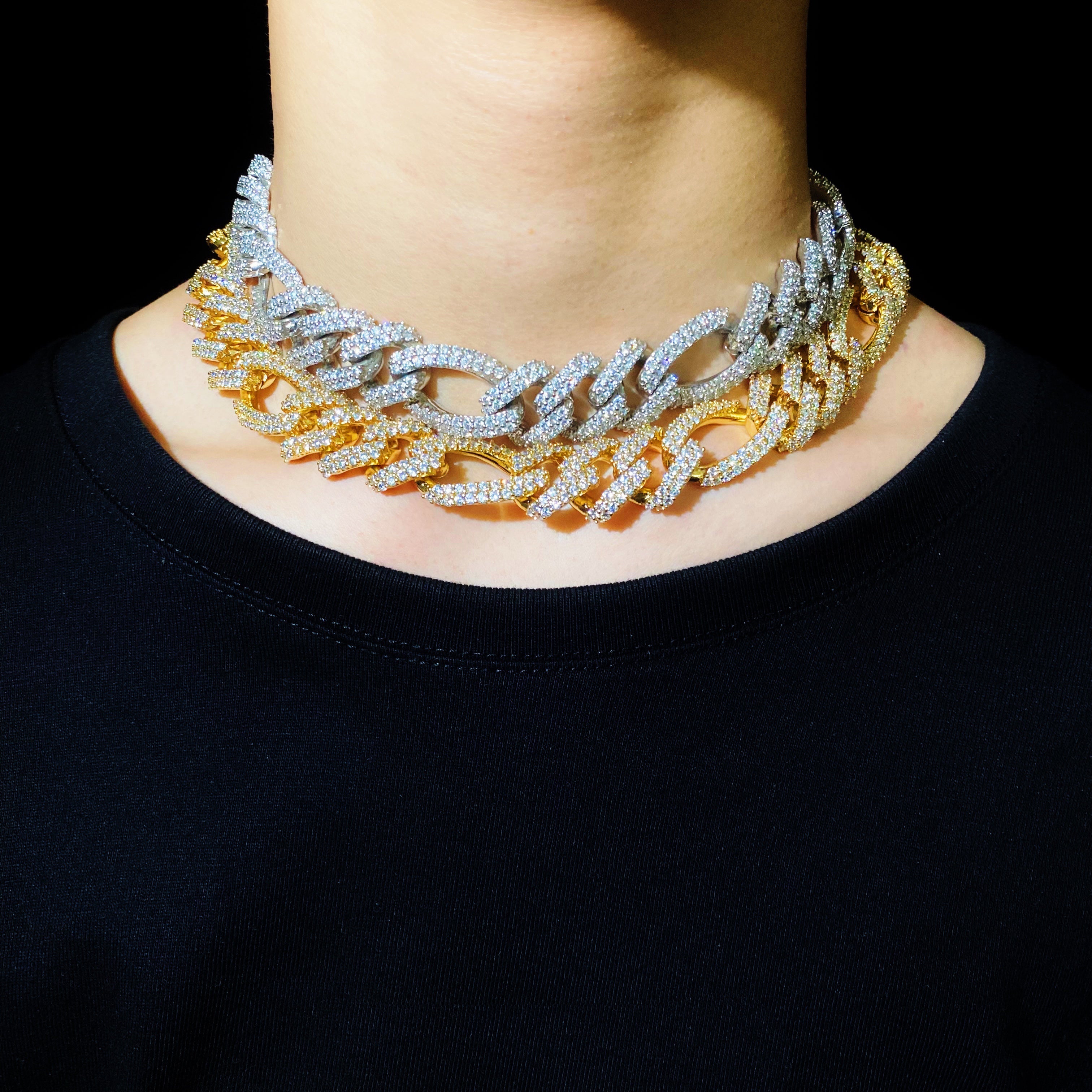 19mm Diamond Figaro Chain