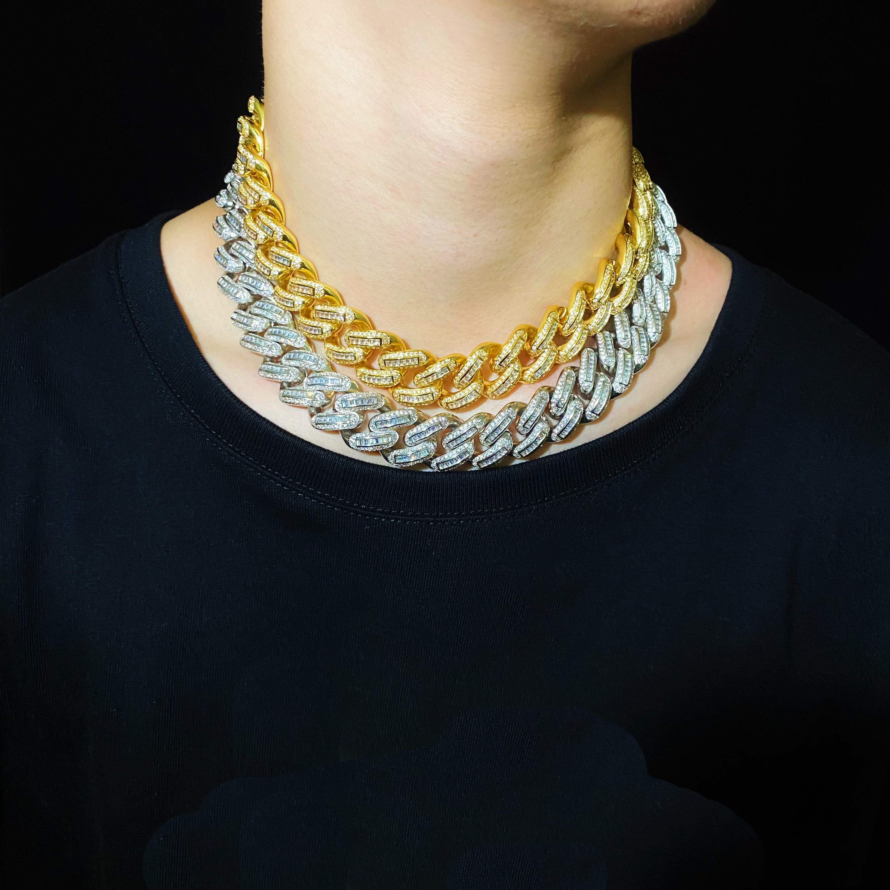 19mm Baguette Cuban Chain