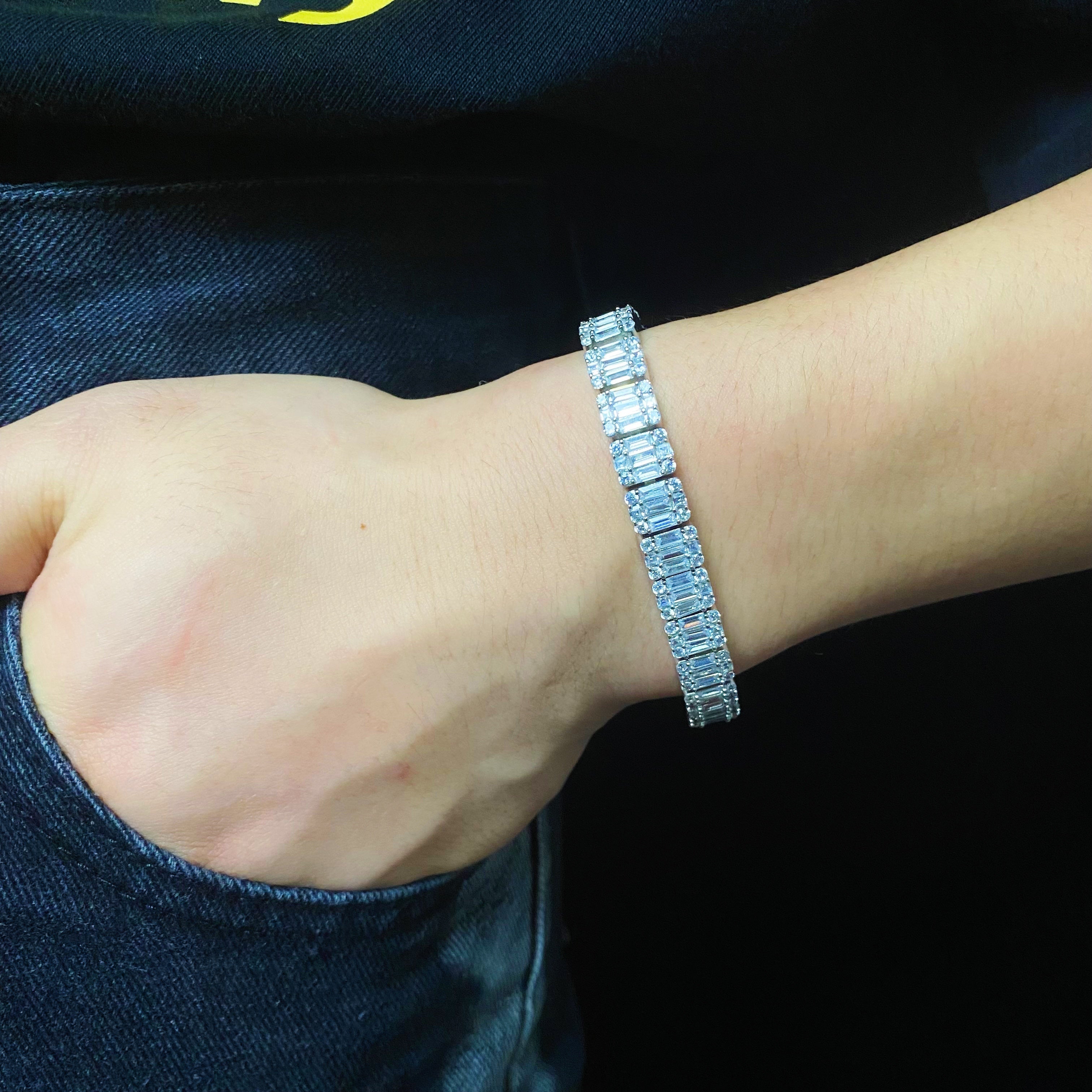 Square Baguette Tennis Bracelet