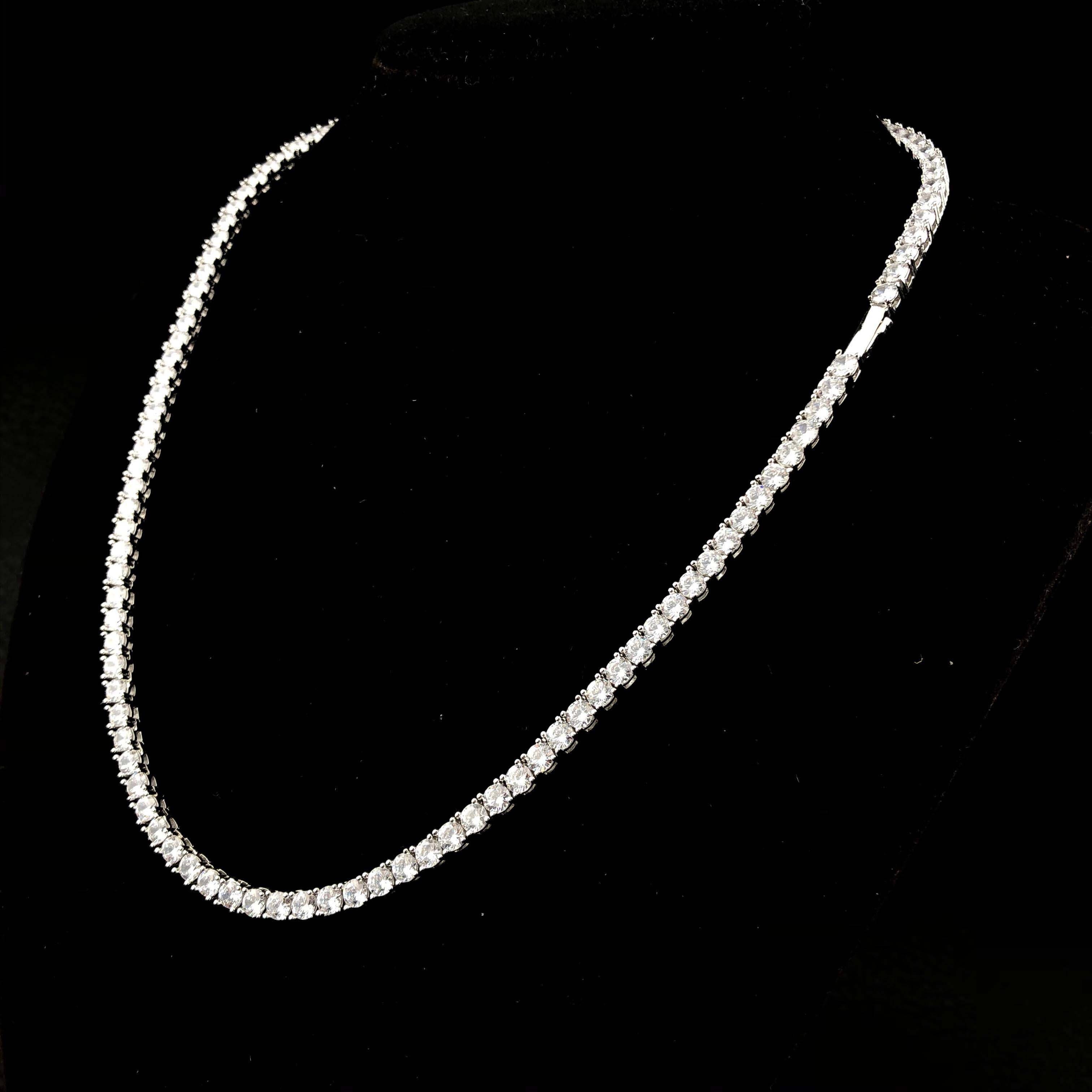 5mm Round Cut Diamond Tennis Chain