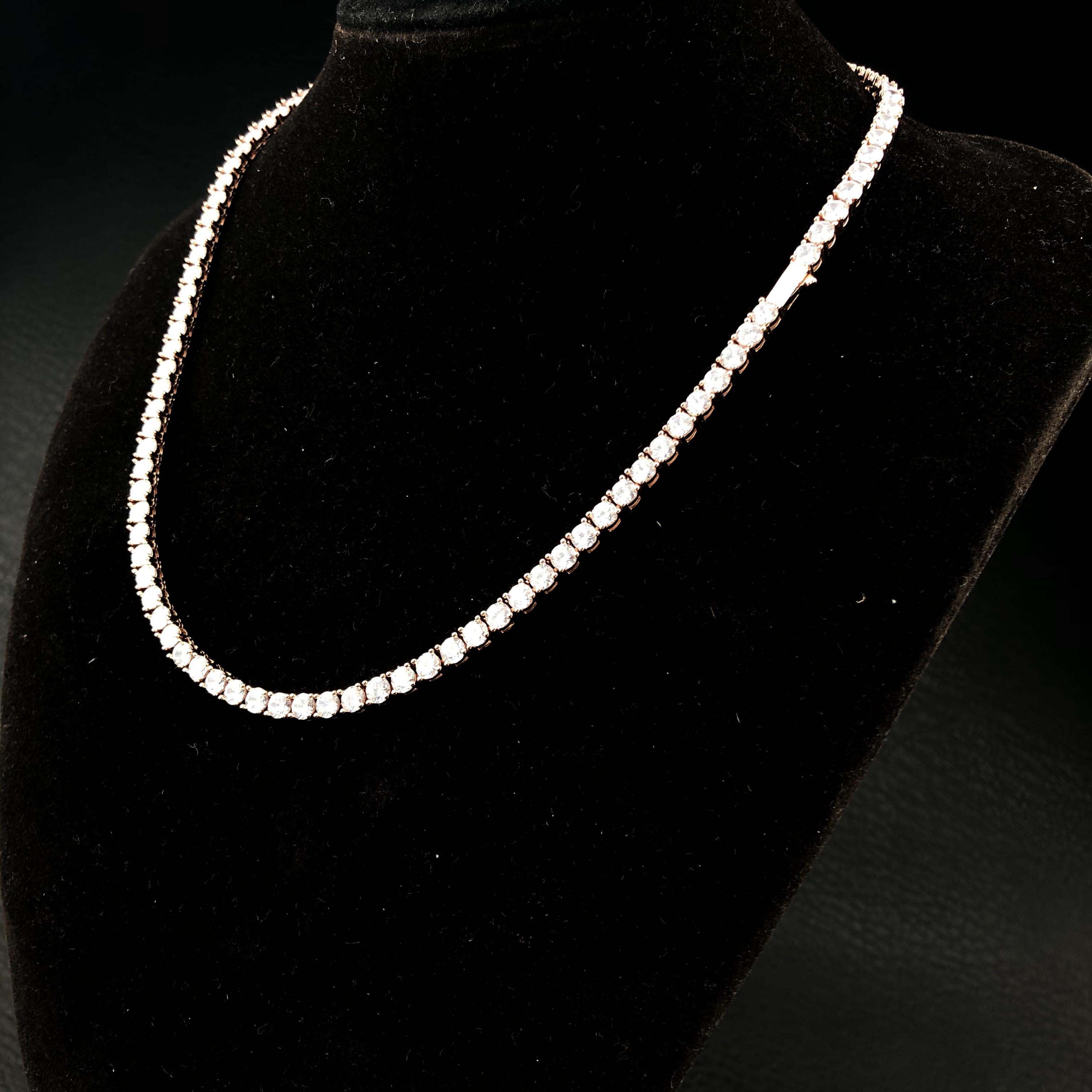 4mm Round Cut Diamond Tennis Chain