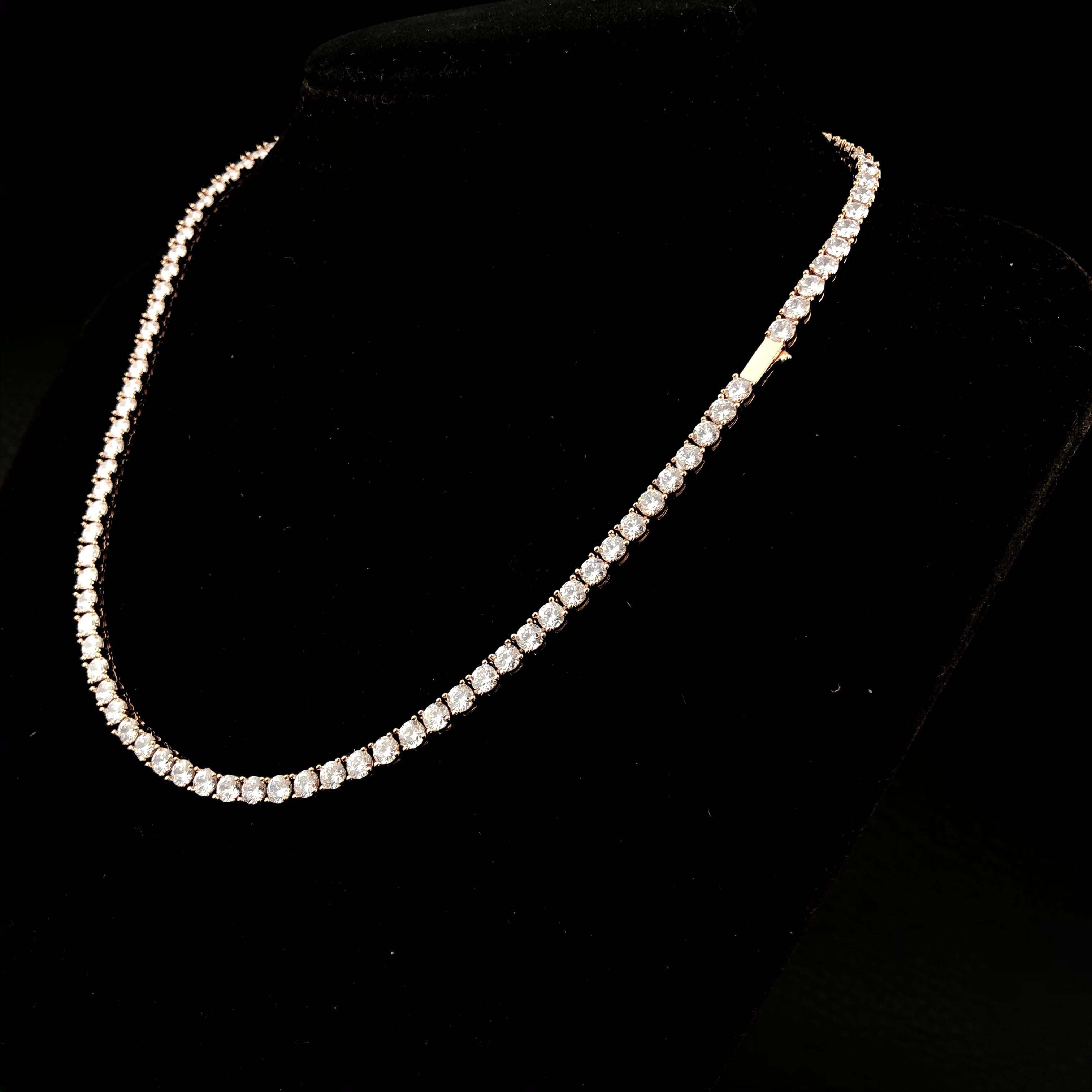 5mm Round Cut Diamond Tennis Chain