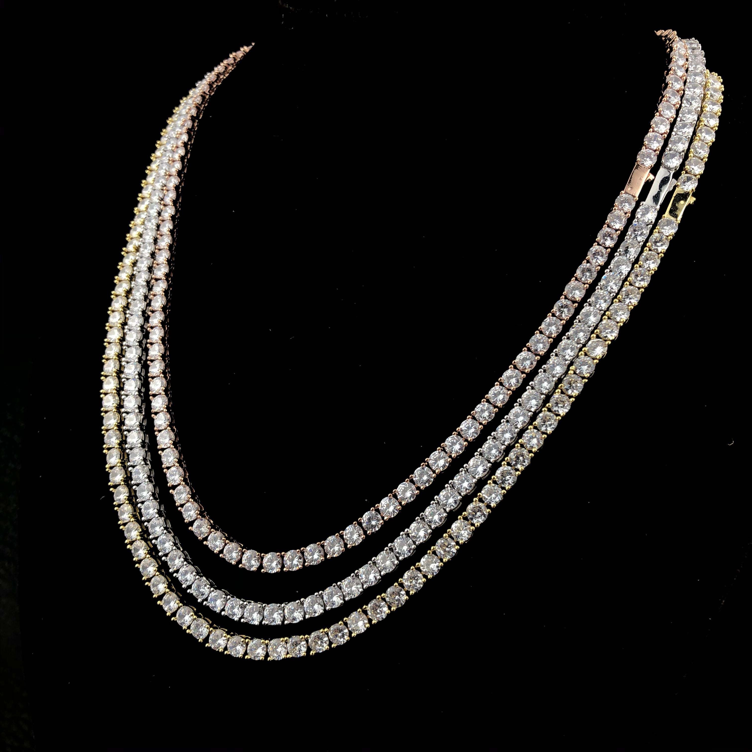 4mm Round Cut Diamond Tennis Chain