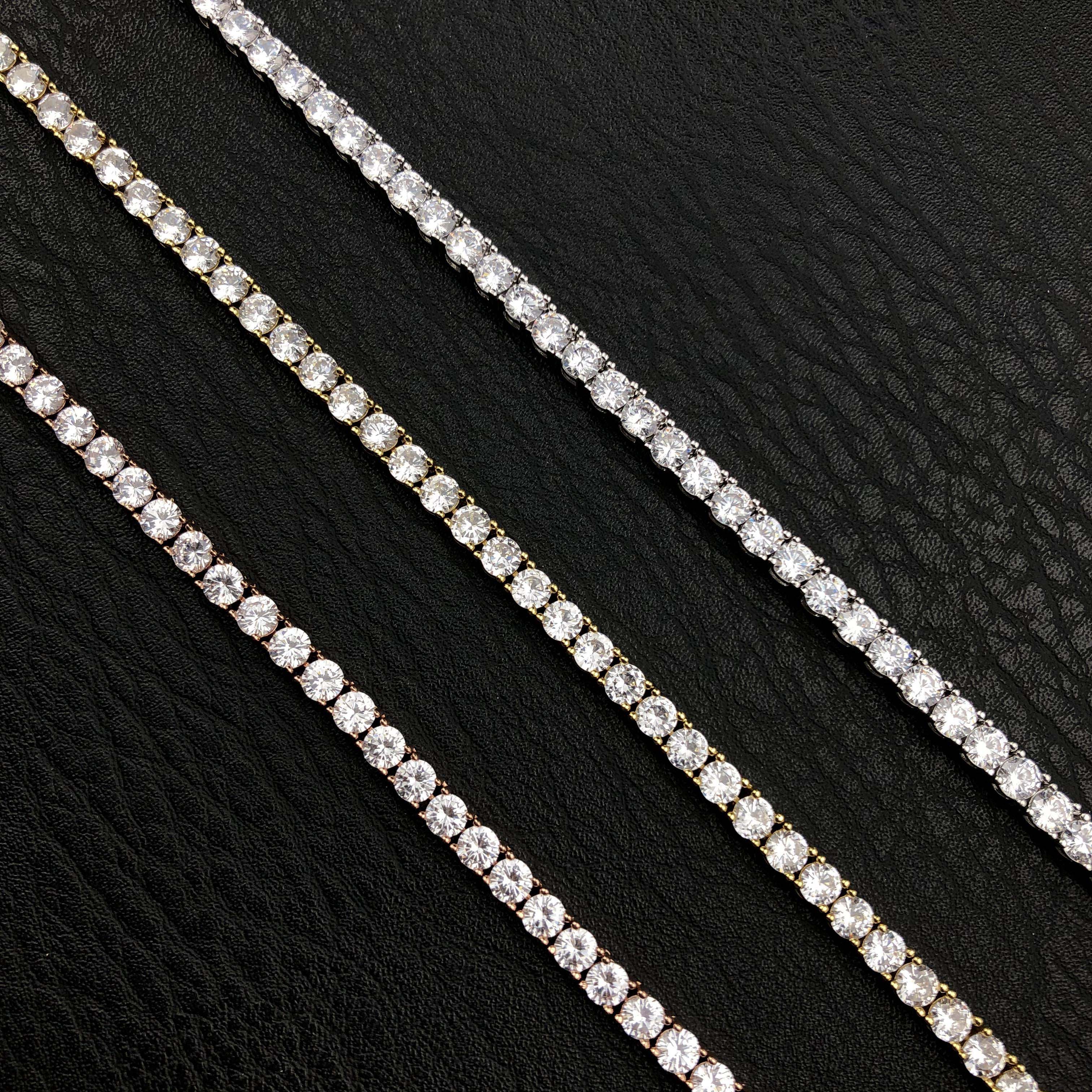 5mm Round Cut Diamond Tennis Chain