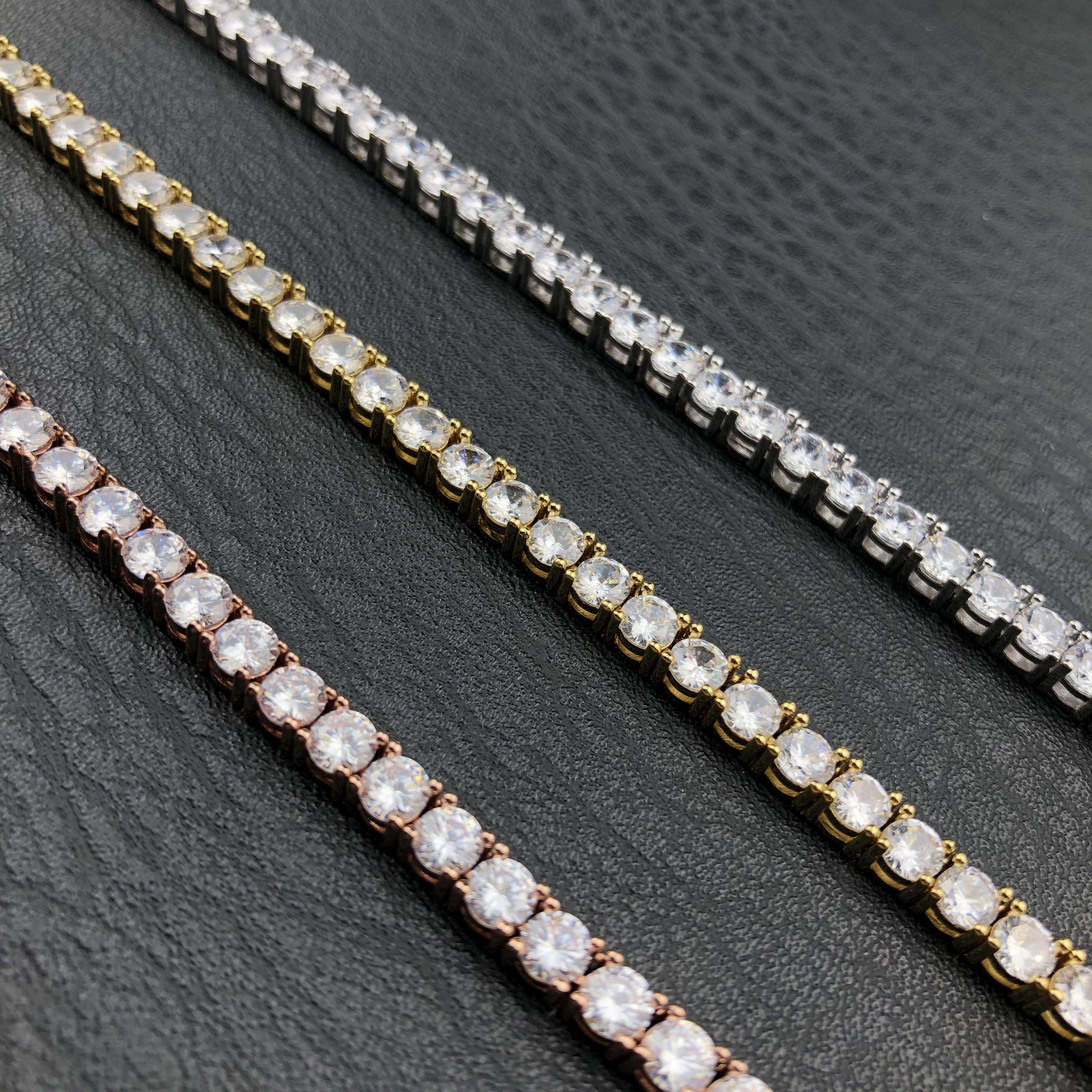 4mm Round Cut Diamond Tennis Chain