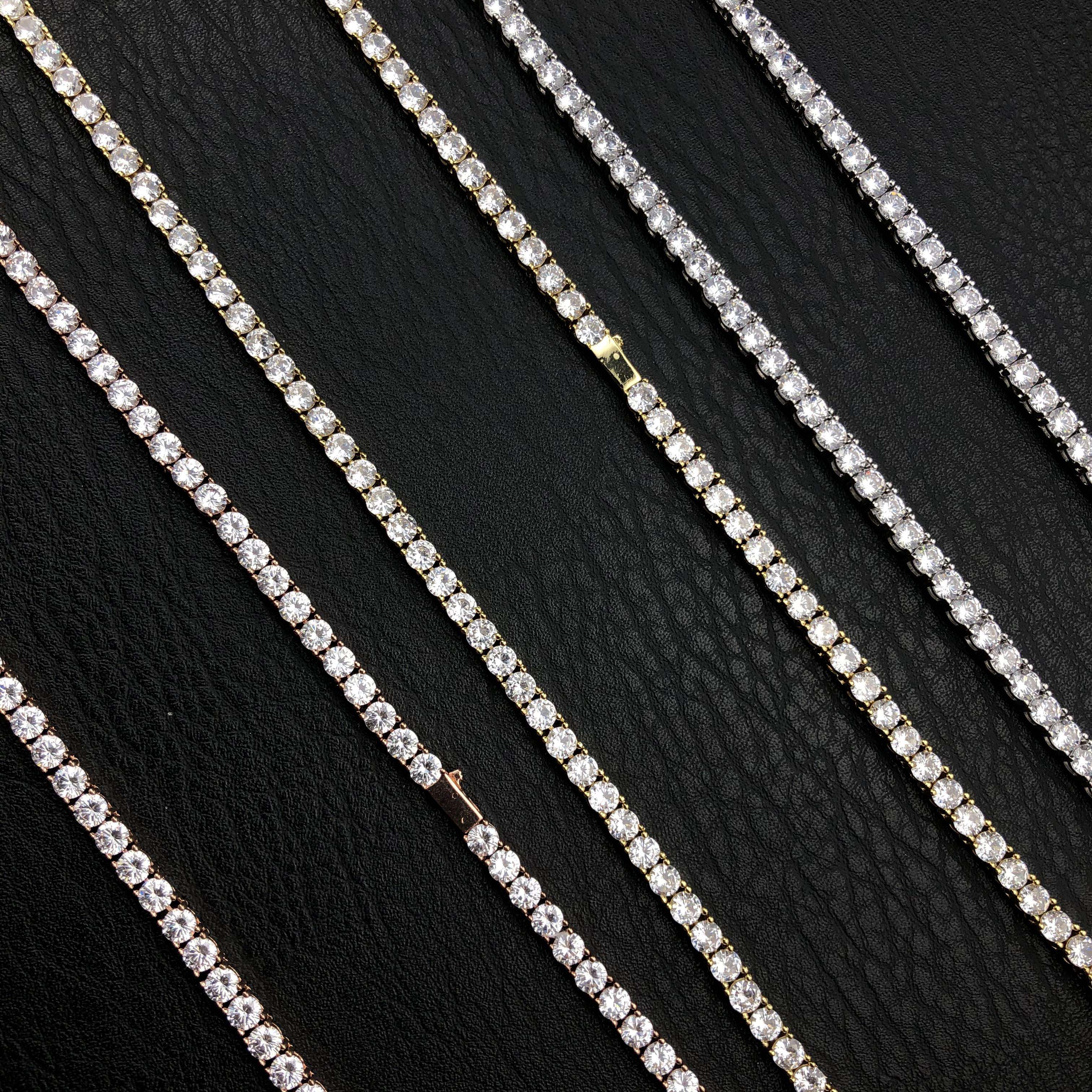 5mm Round Cut Diamond Tennis Chain