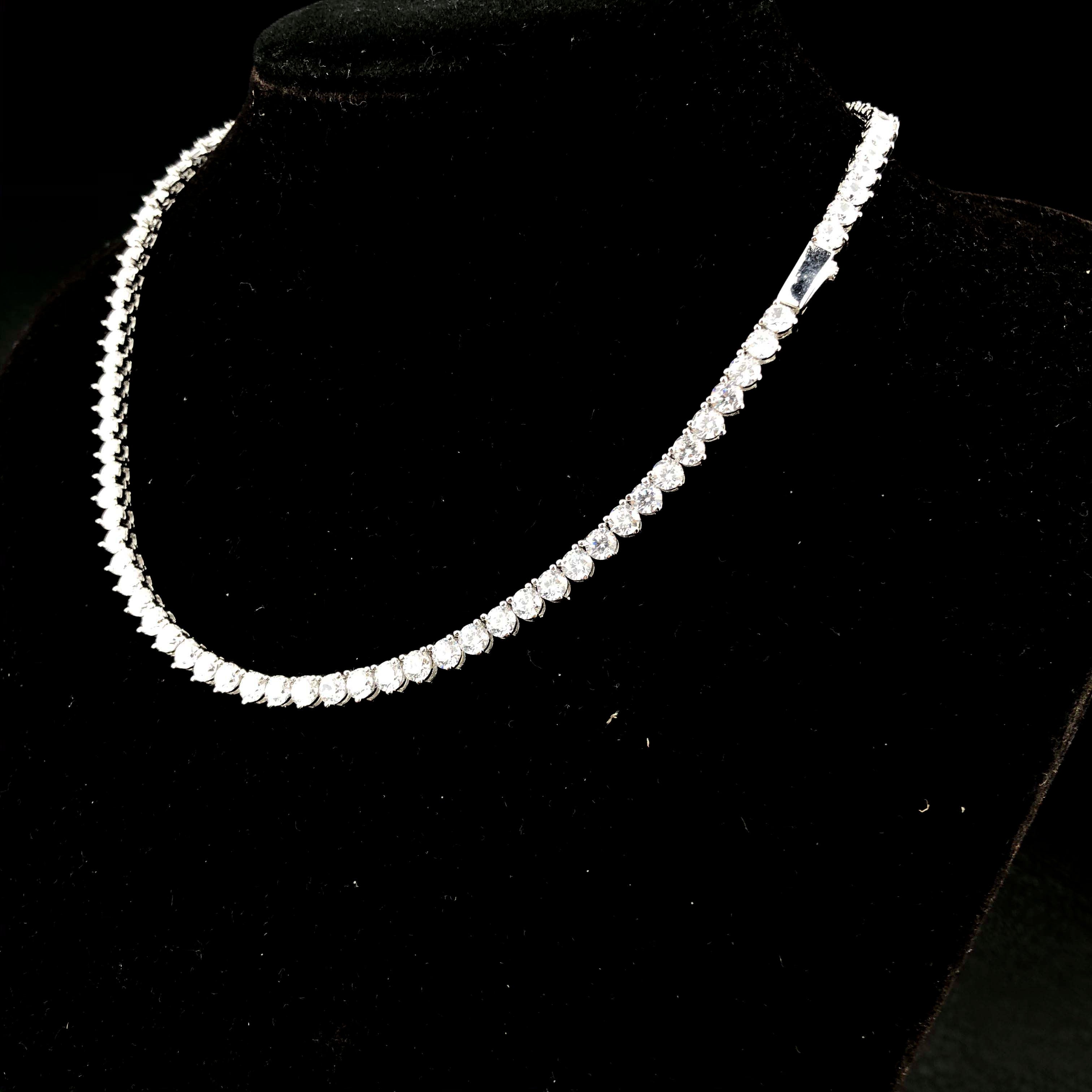 3 Claw Cut Diamond Tennis chain