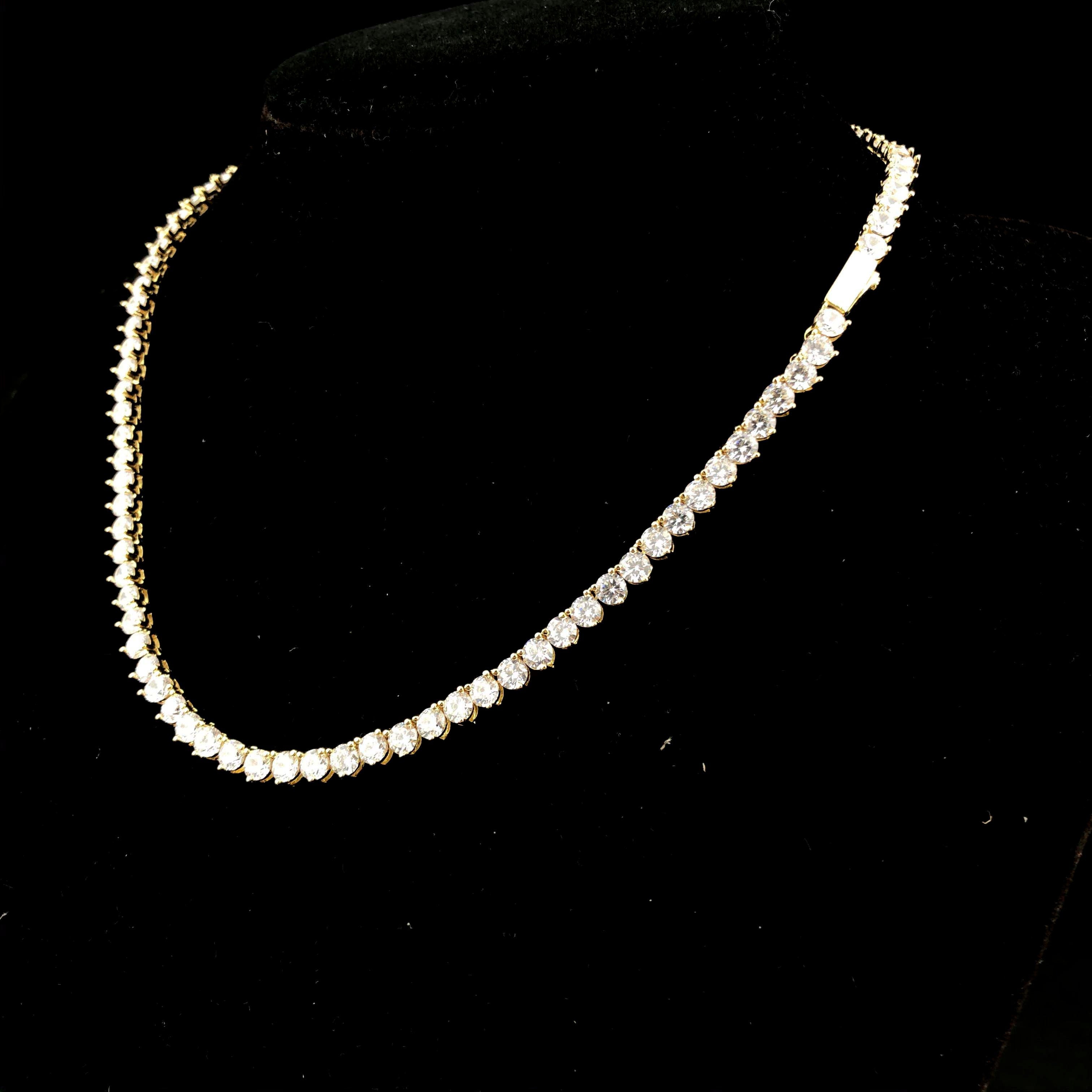 3 Claw Cut Diamond Tennis chain