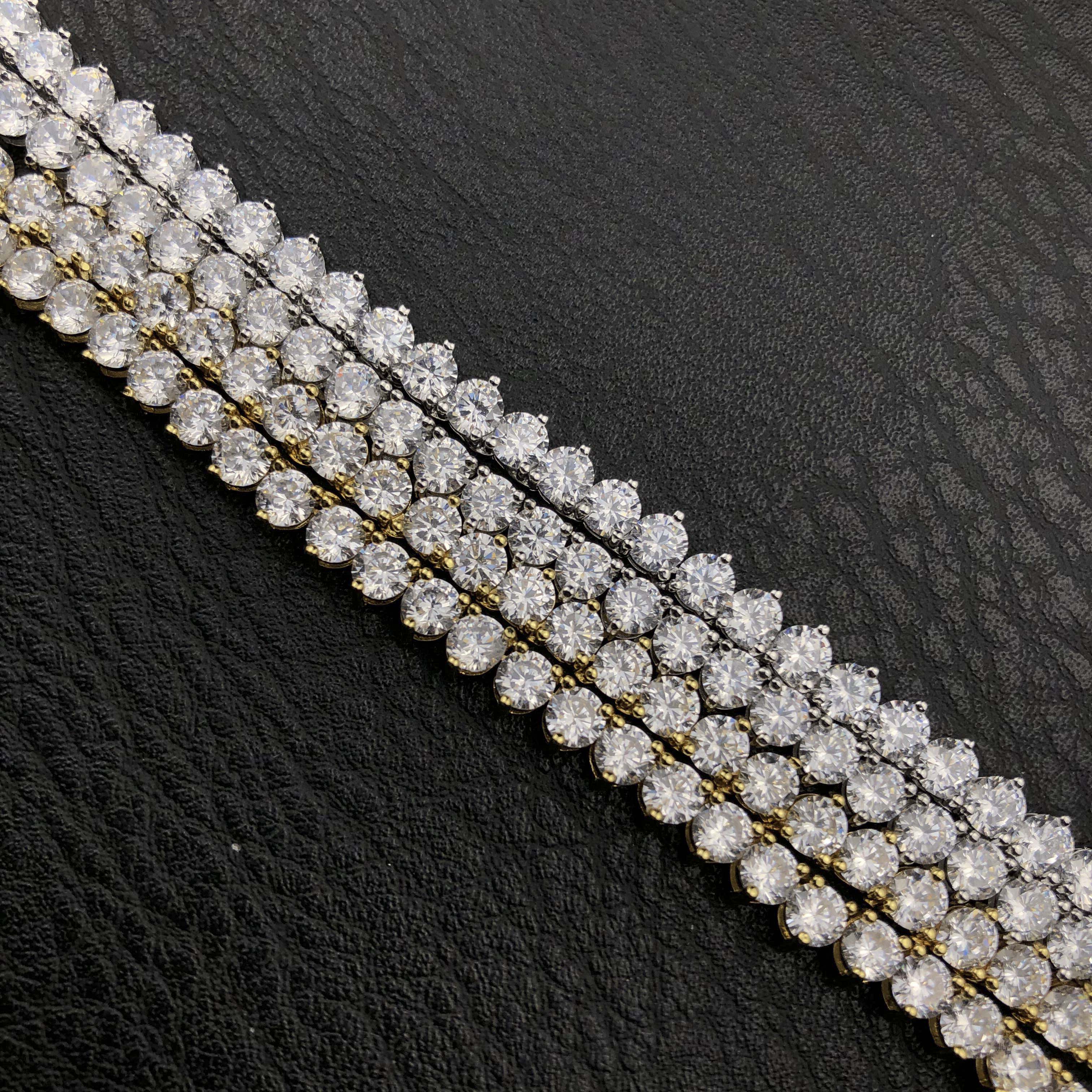 3 Claw Cut Diamond Tennis chain