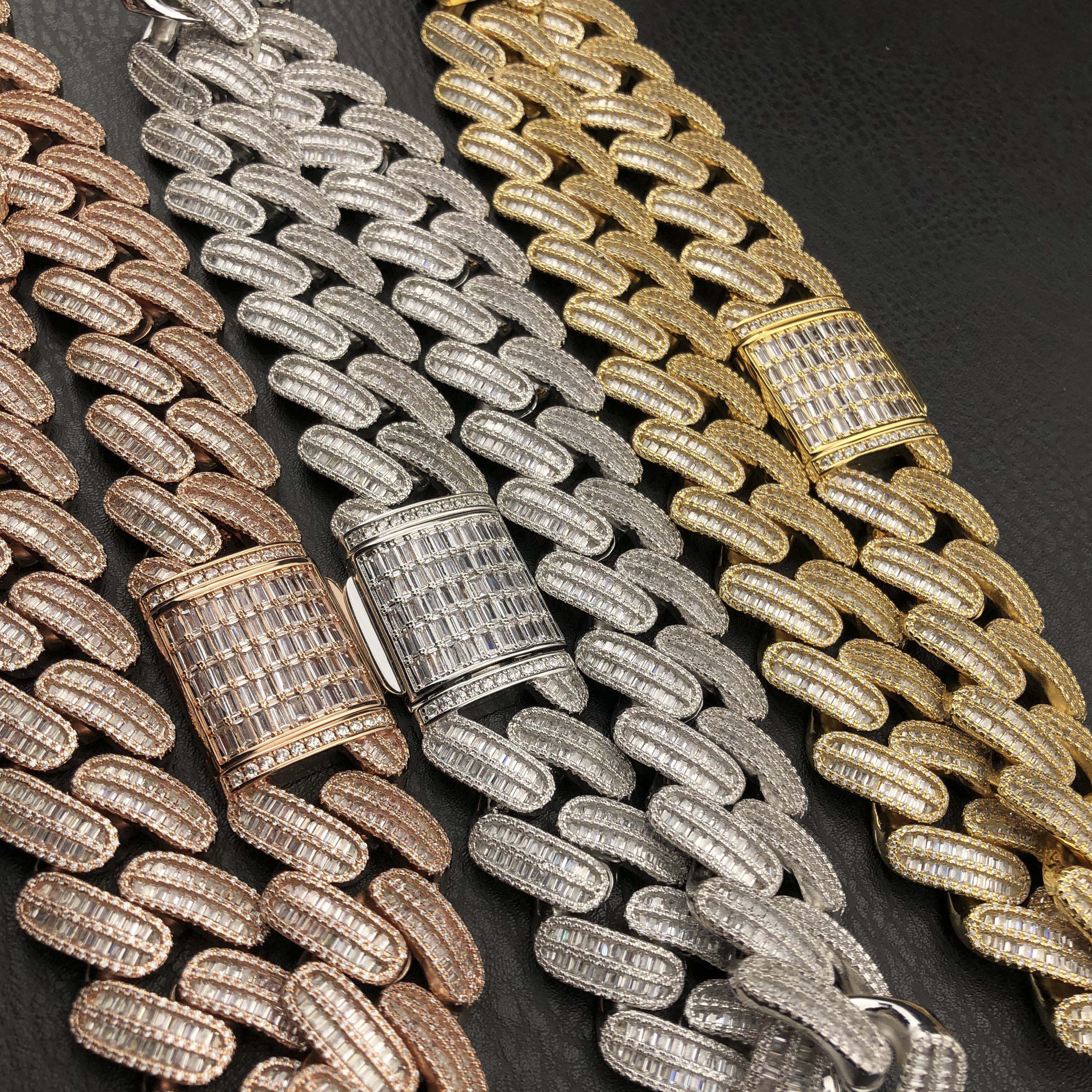 26mm Diamond Baguette Cuban Chain