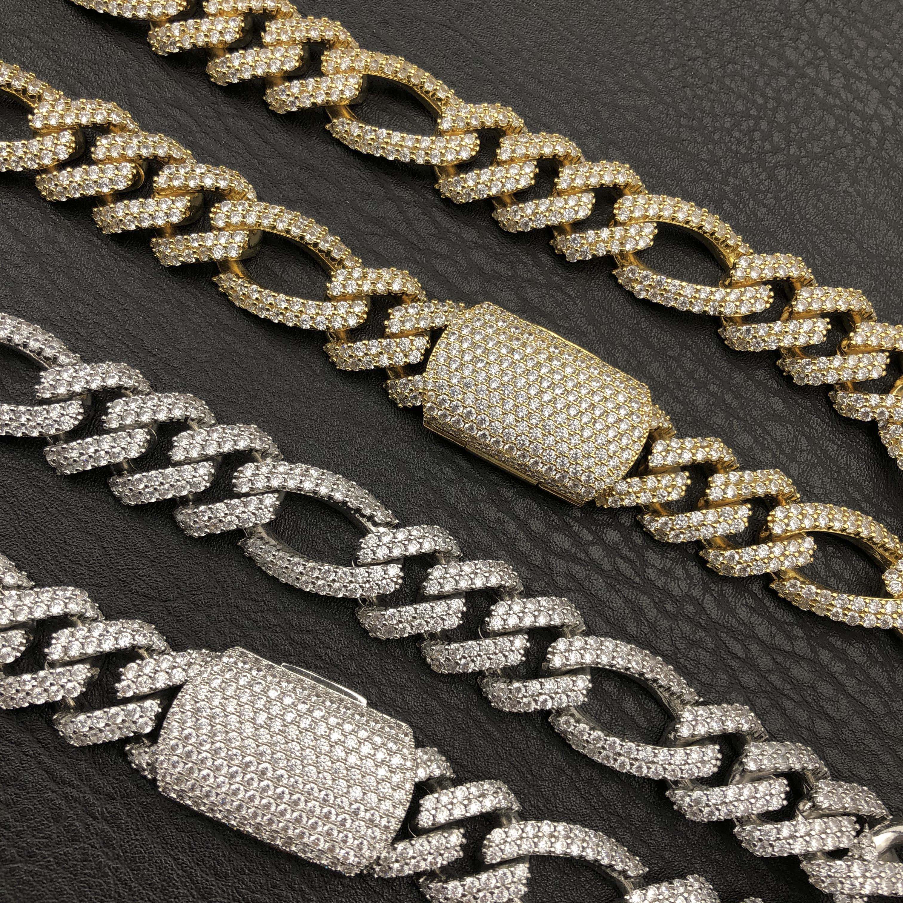 19mm Diamond Figaro Chain