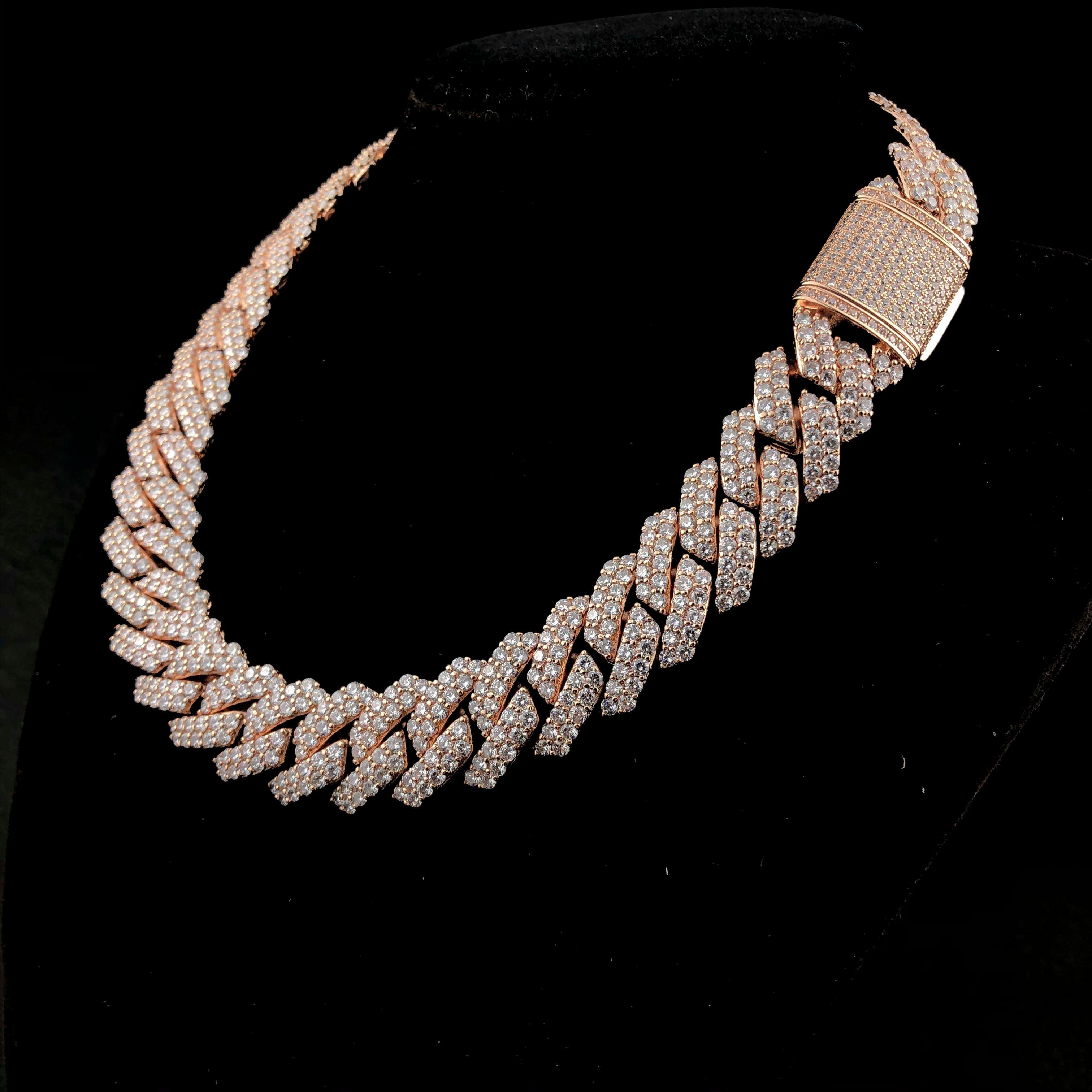 Diamond Prong Link Choker (19mm)