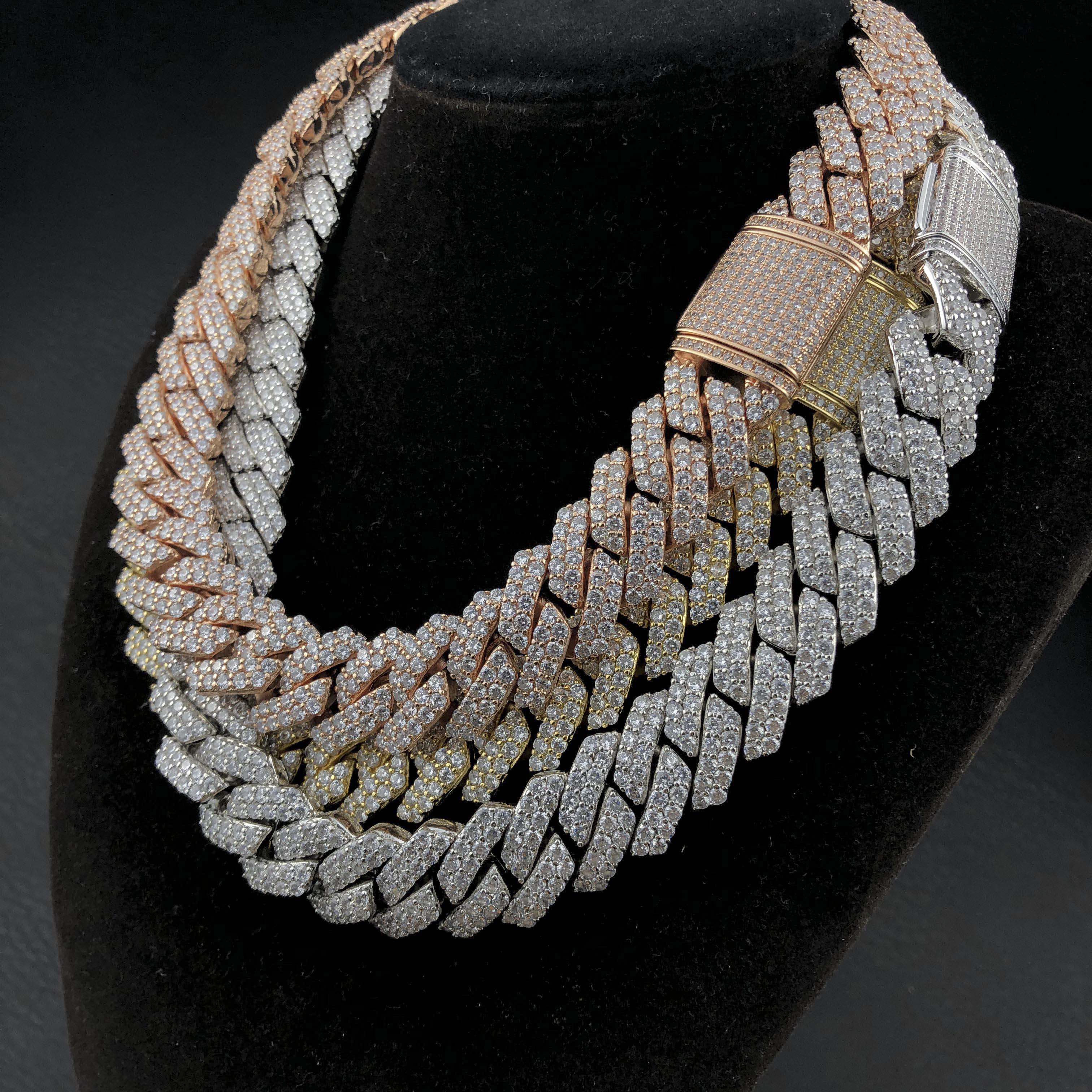 Diamond Prong Link Choker (19mm)