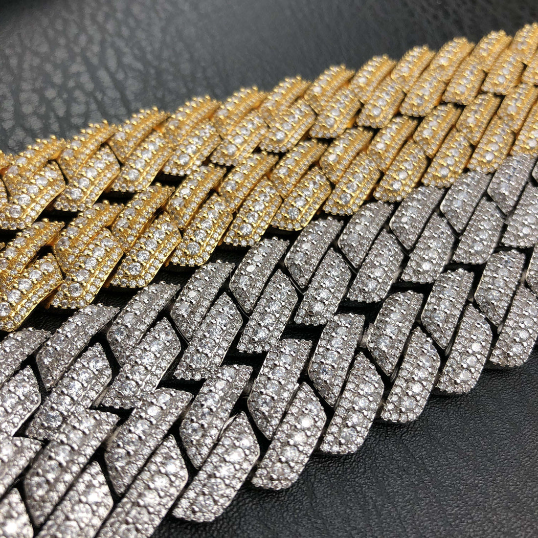 3 rows 19mm Diamond Prong Cuban