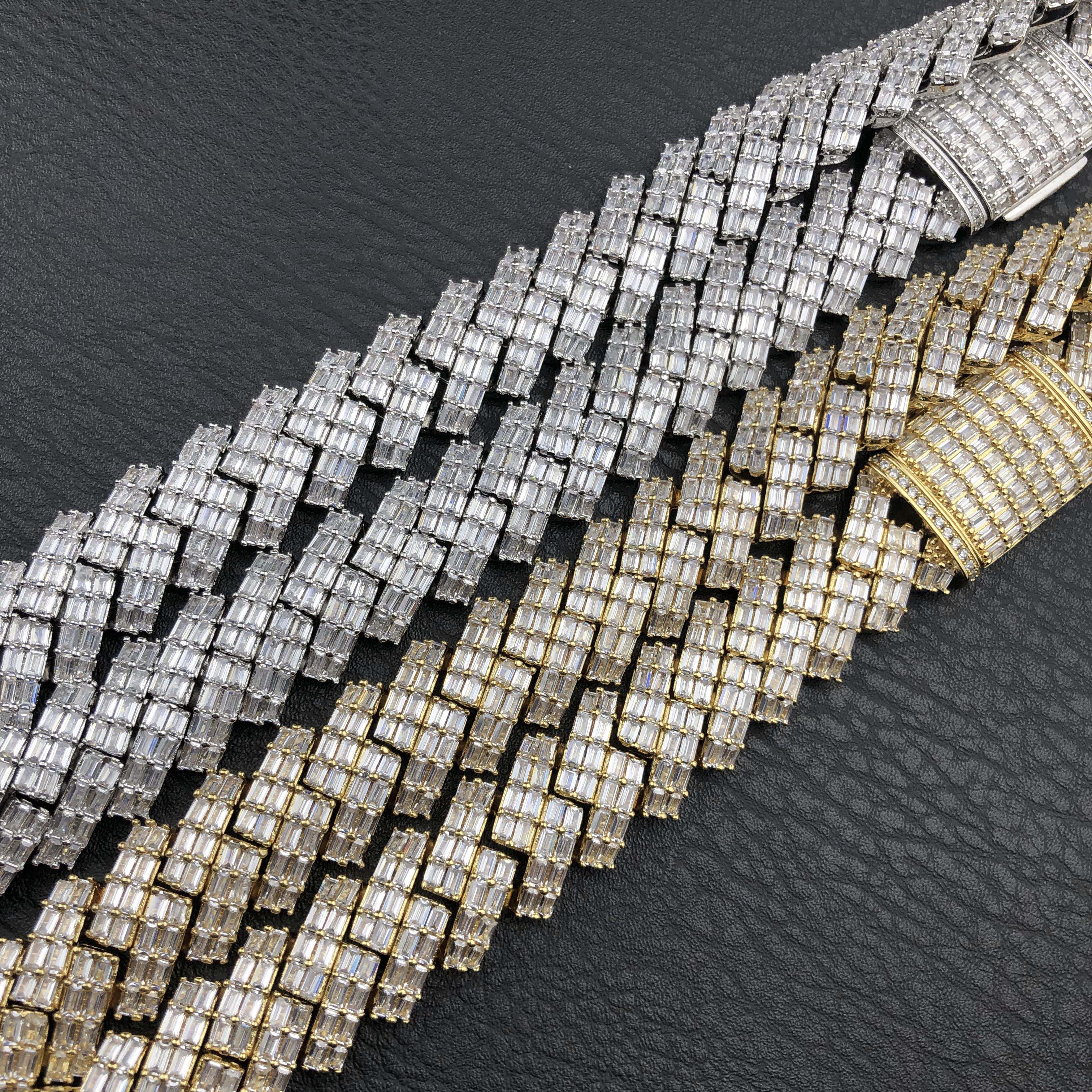 19mm Baguette Prong Cuban chain