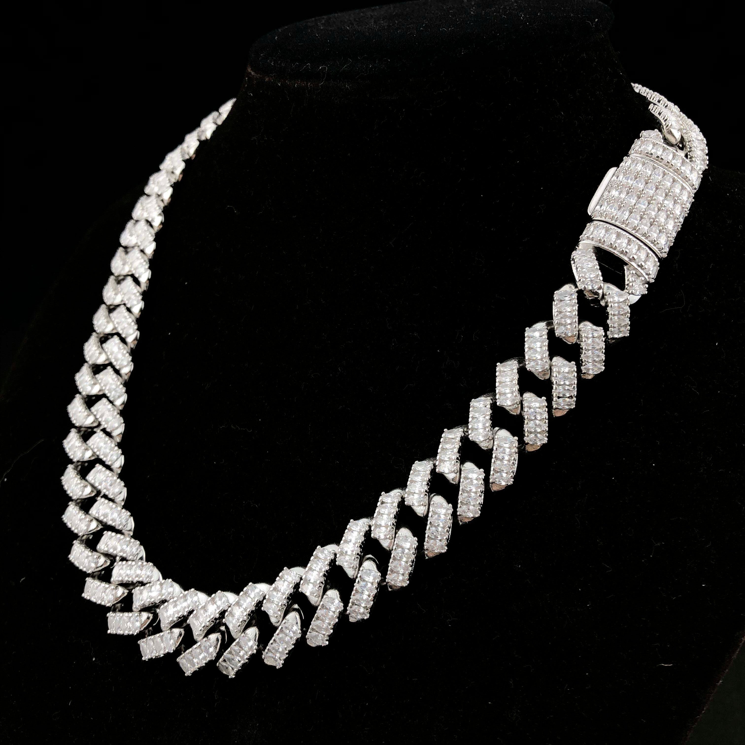 12mm Diamond Bandana Cuban chain