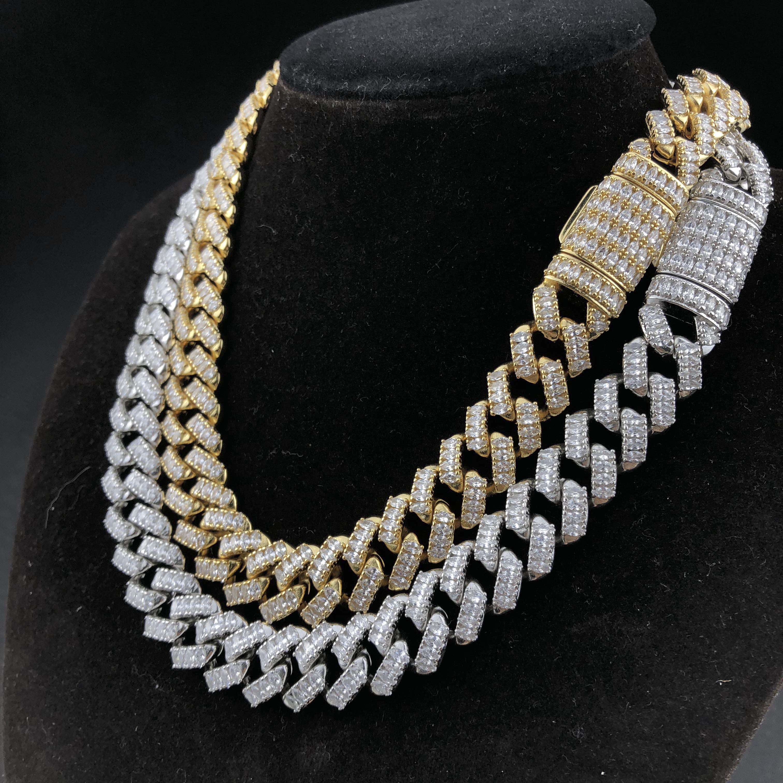 12mm Diamond Bandana Cuban chain