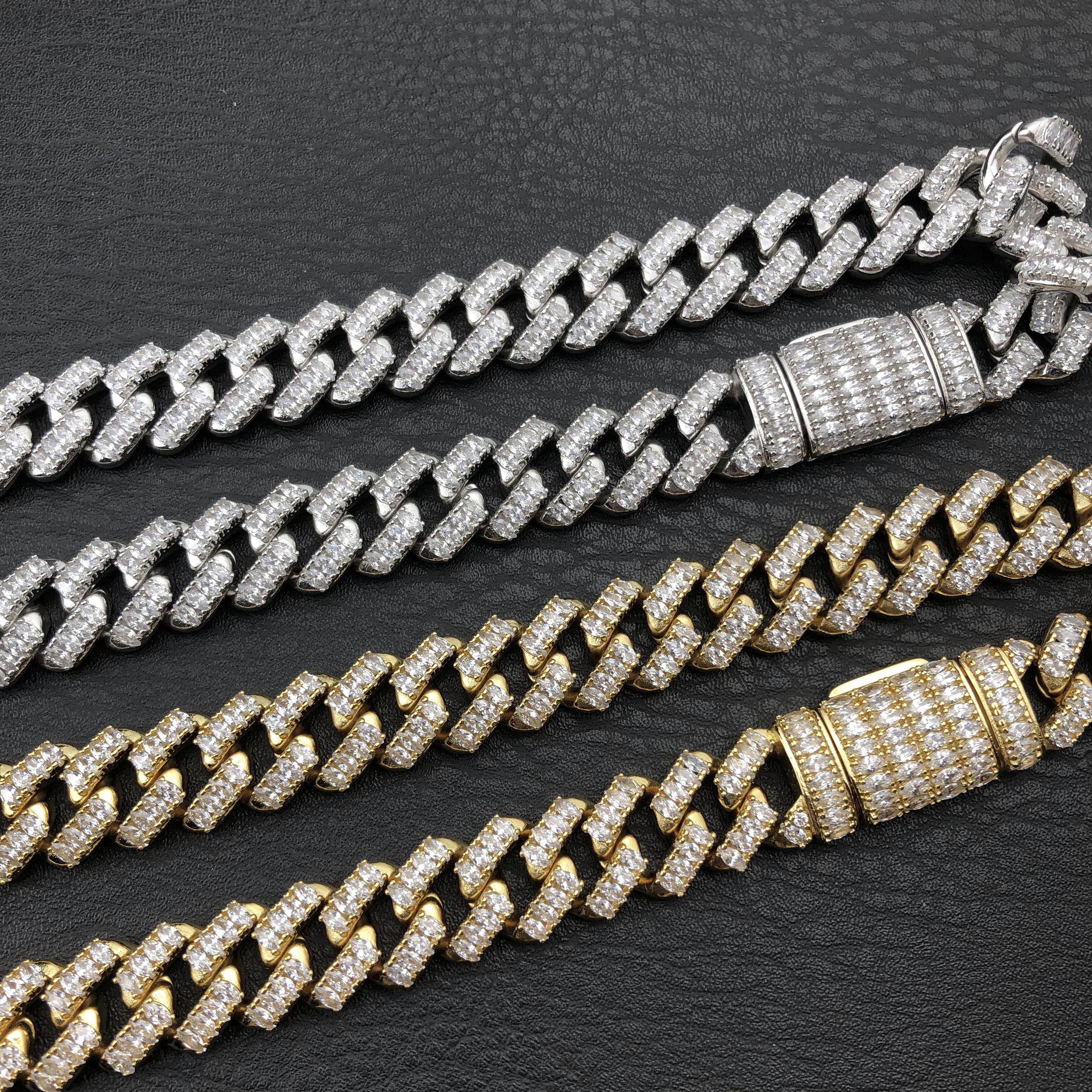 12mm Diamond Bandana Cuban chain