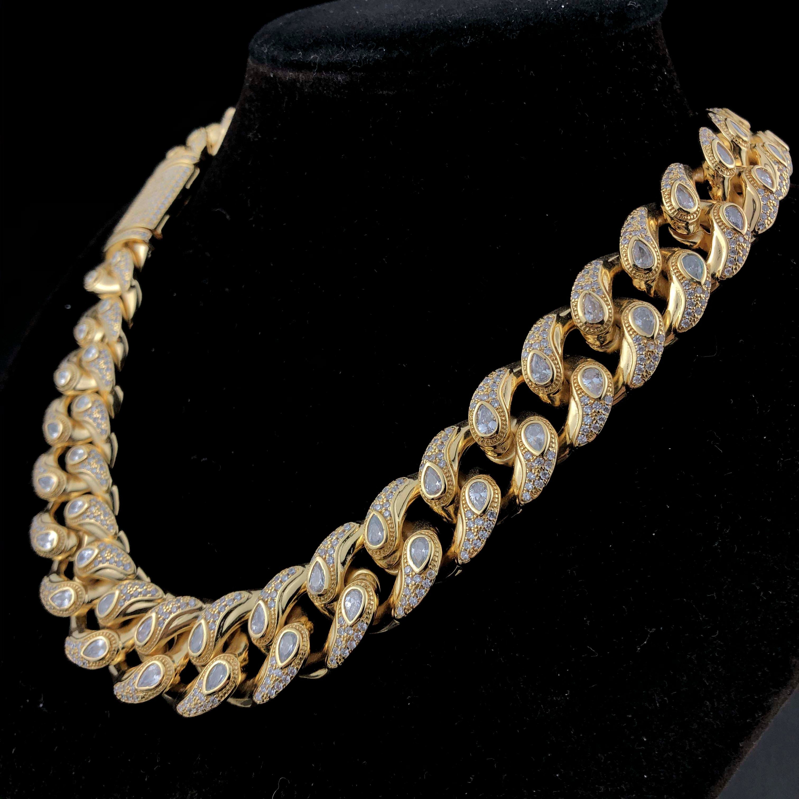 19mm Diamond Bandana Cuban chain