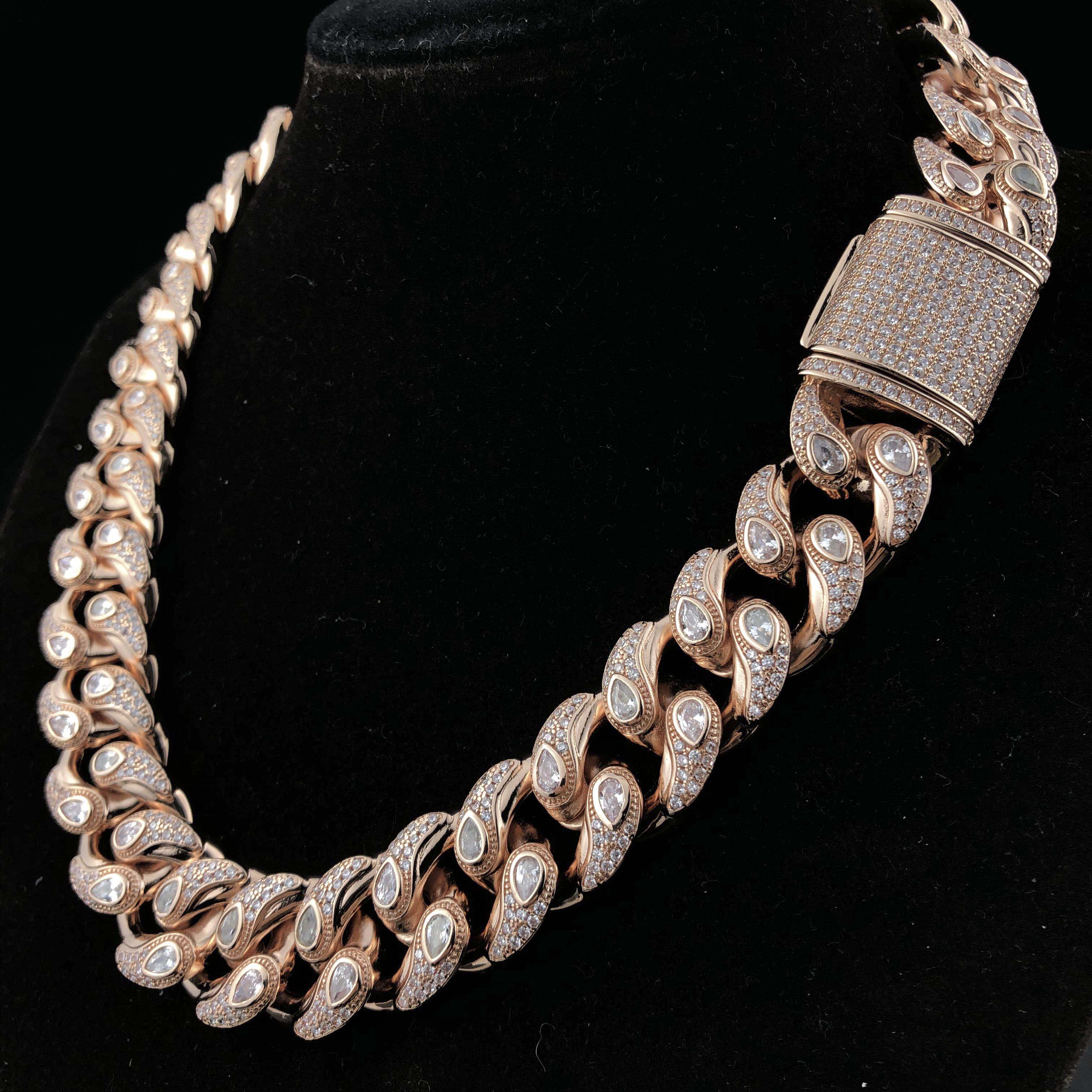 19mm Diamond Bandana Cuban chain