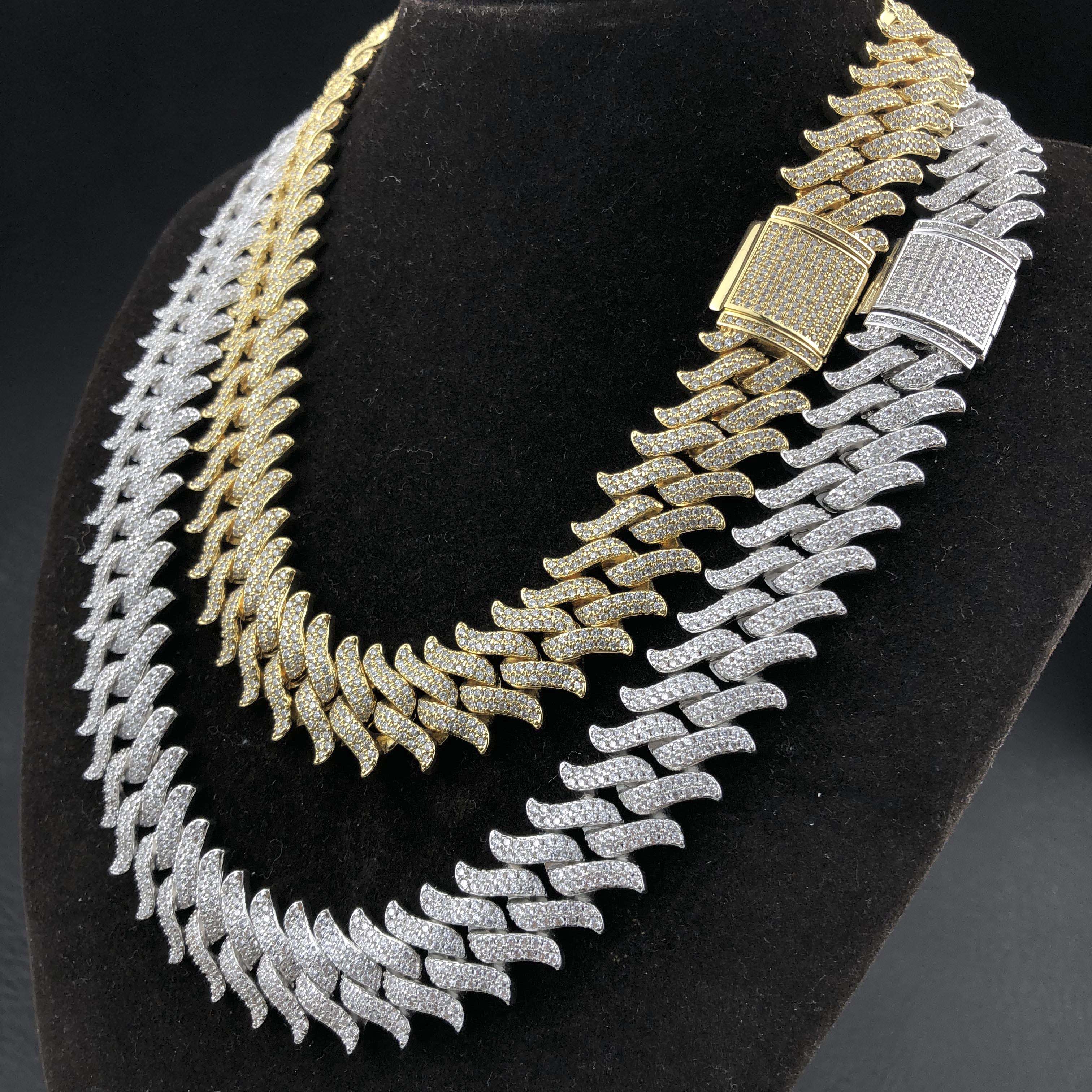 15mm Spiked Diamond Cuban Chain