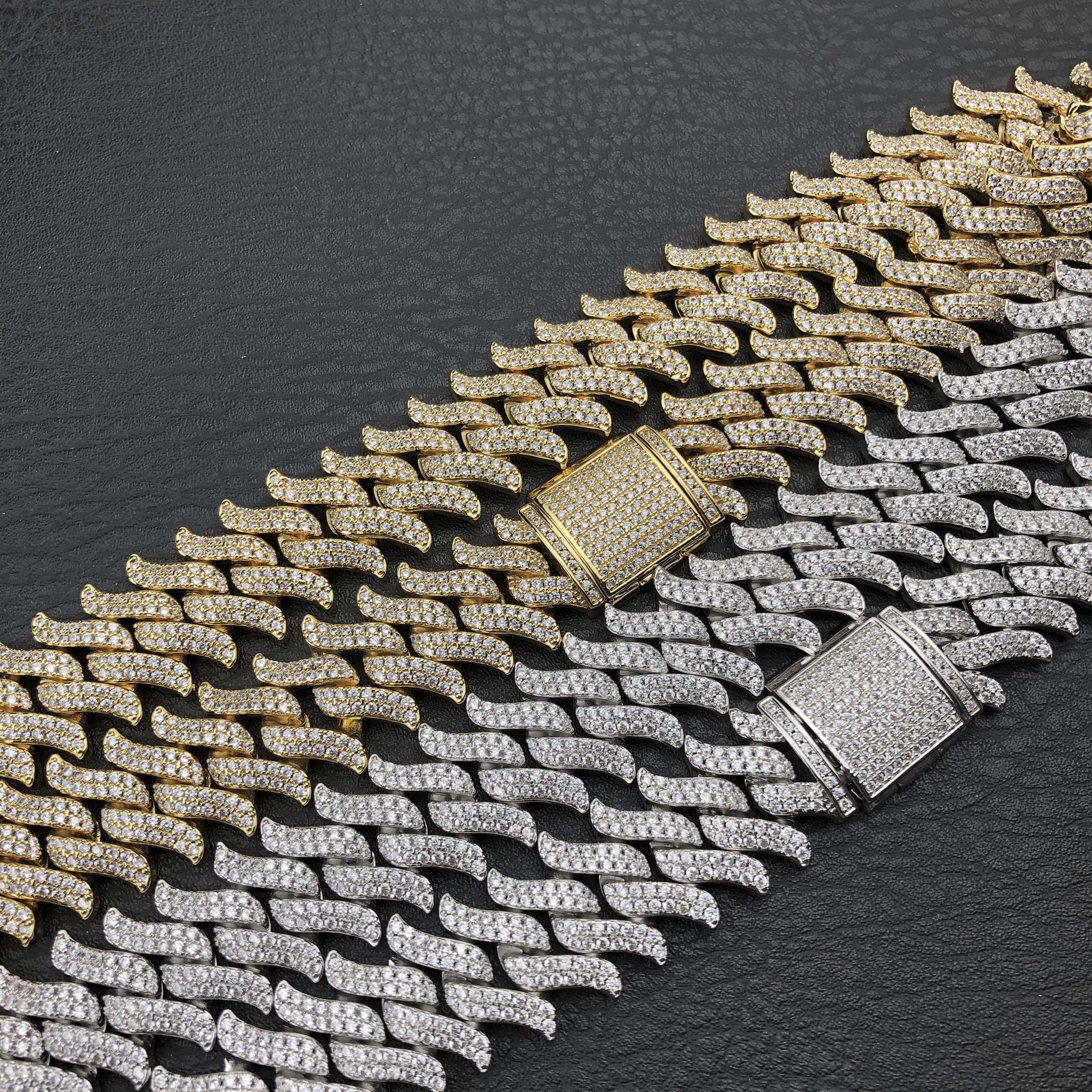 15mm Spiked Diamond Cuban Chain