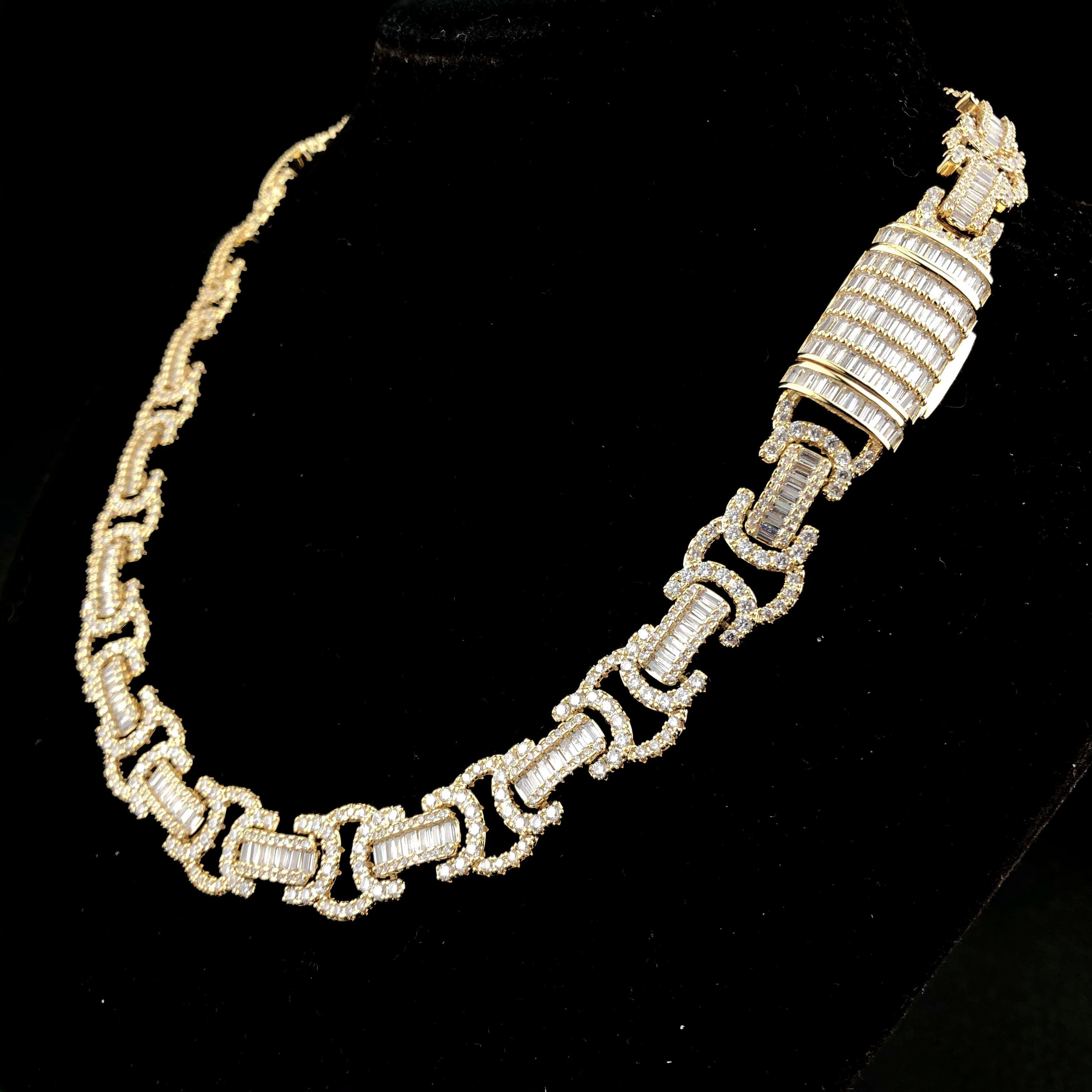10mm Diamond Byzantine Chain