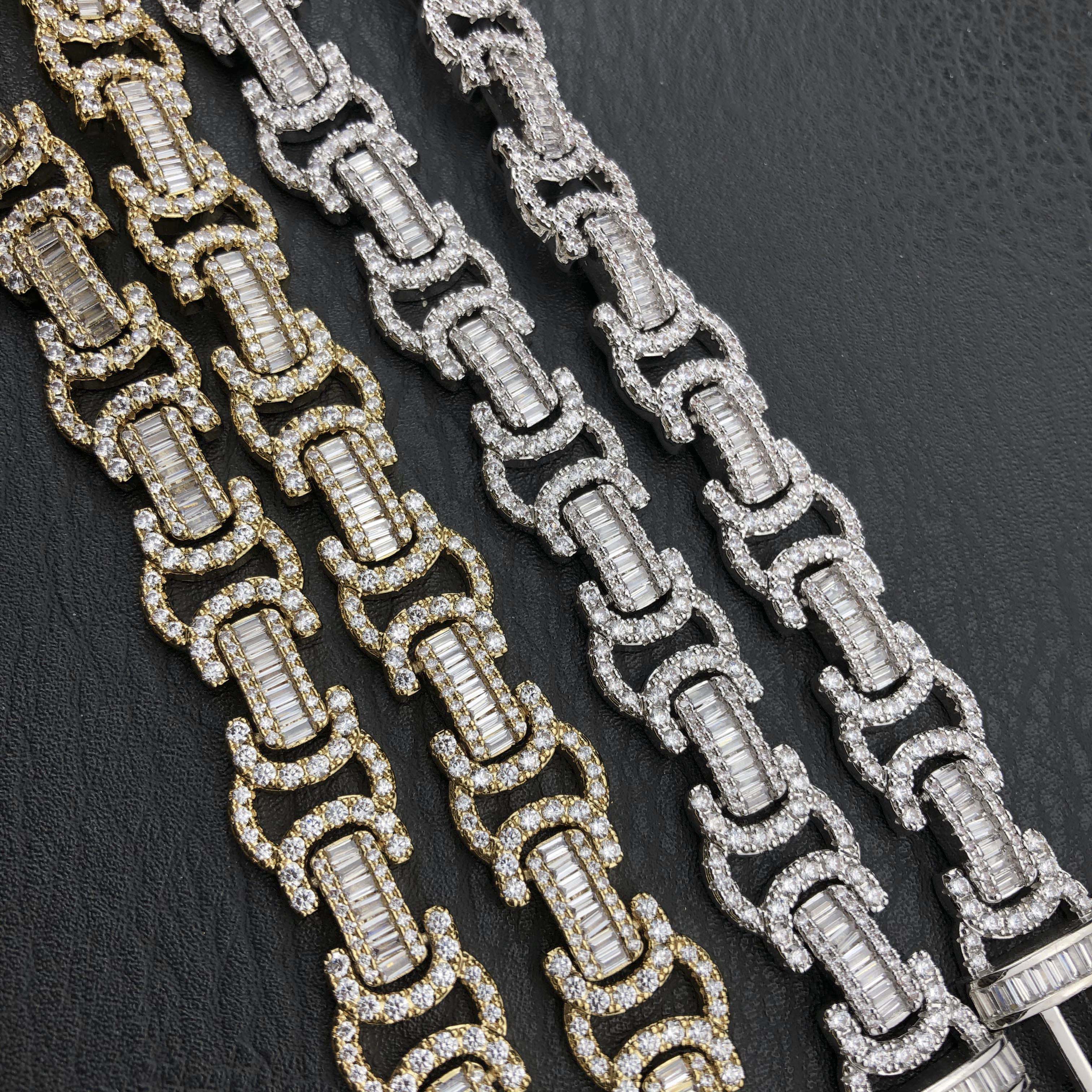 10mm Diamond Byzantine Chain