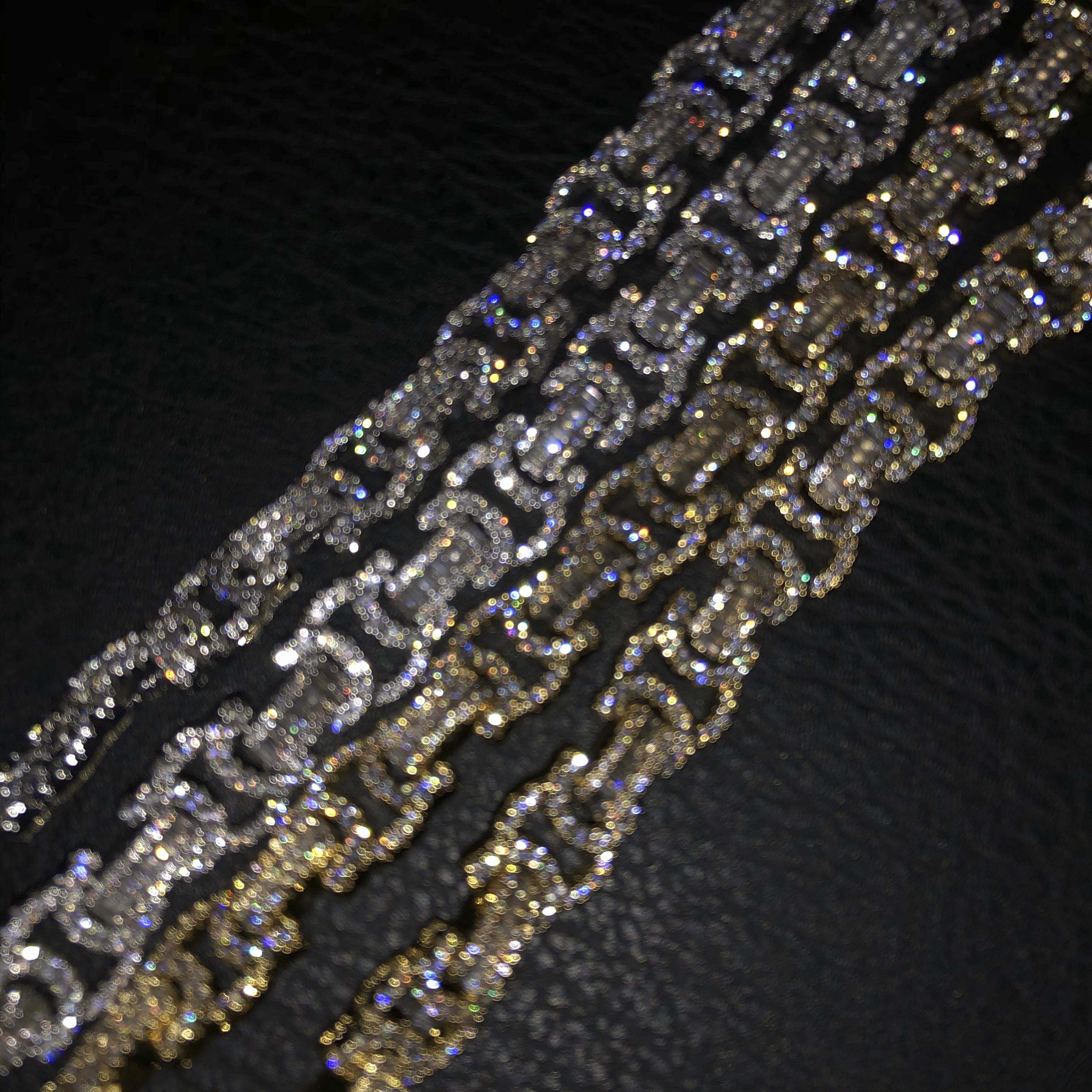 10mm Diamond Byzantine Chain