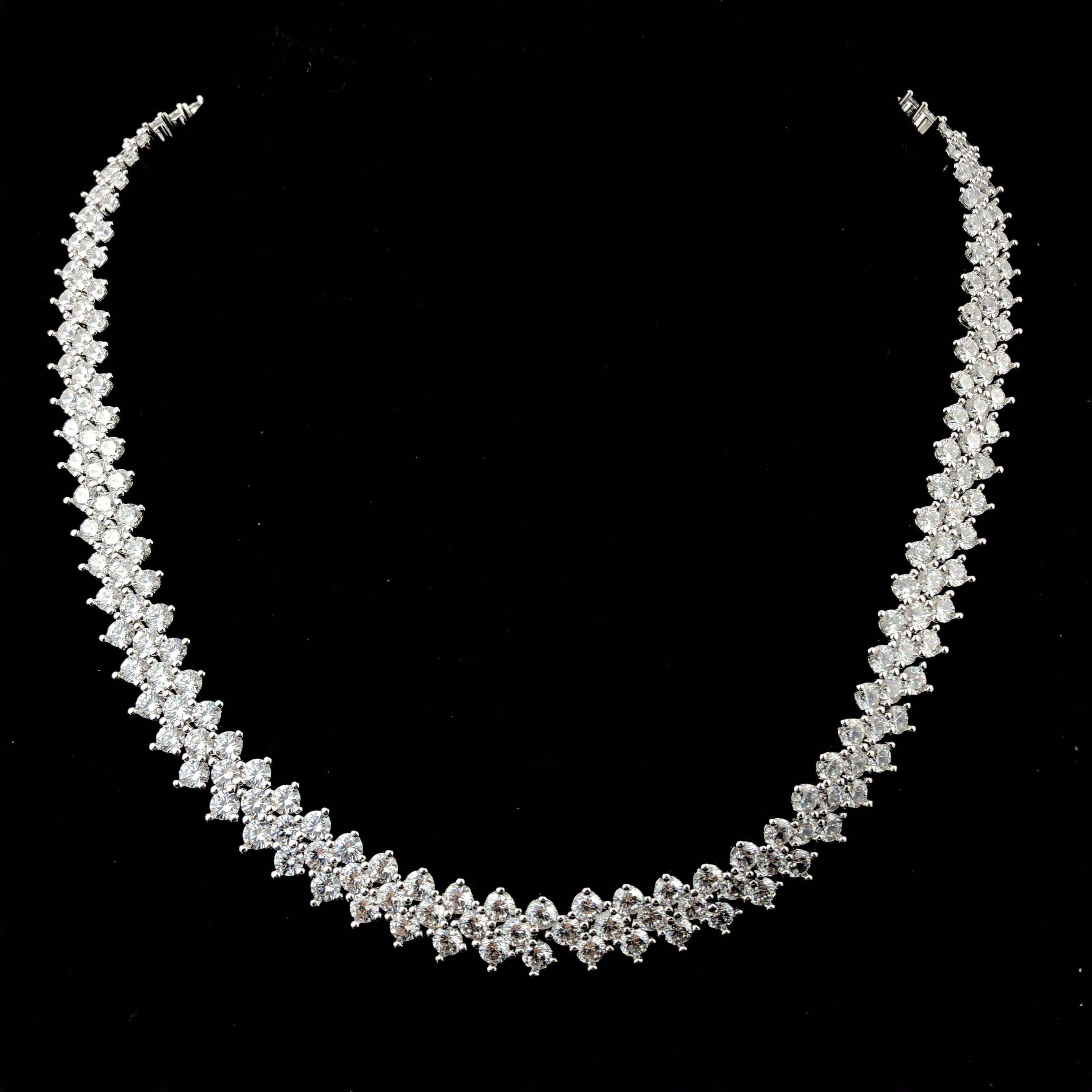 10mm Round Cut Tennis Necklace